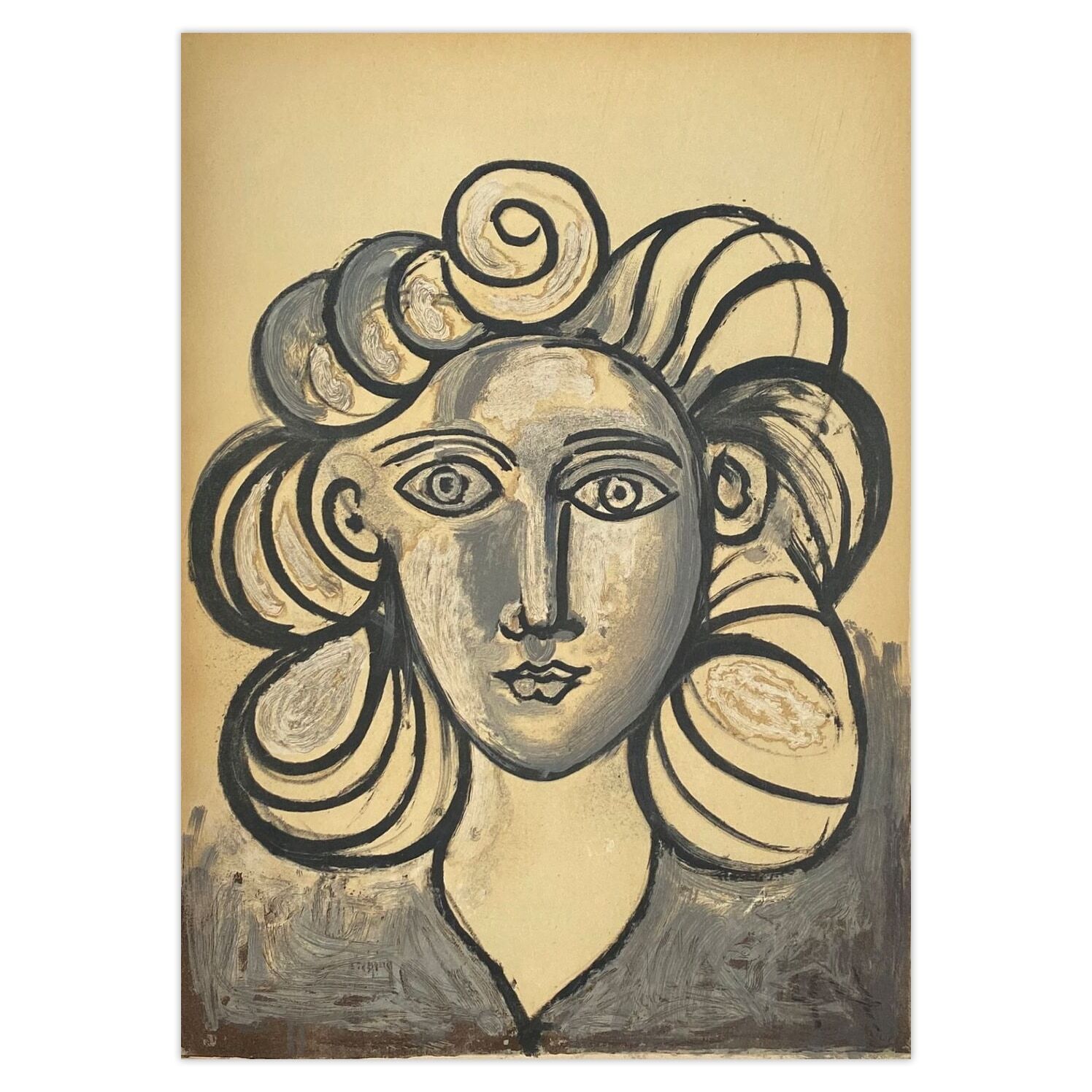Pablo Picasso Lithograph Portrait De Françoise Gilot 1956