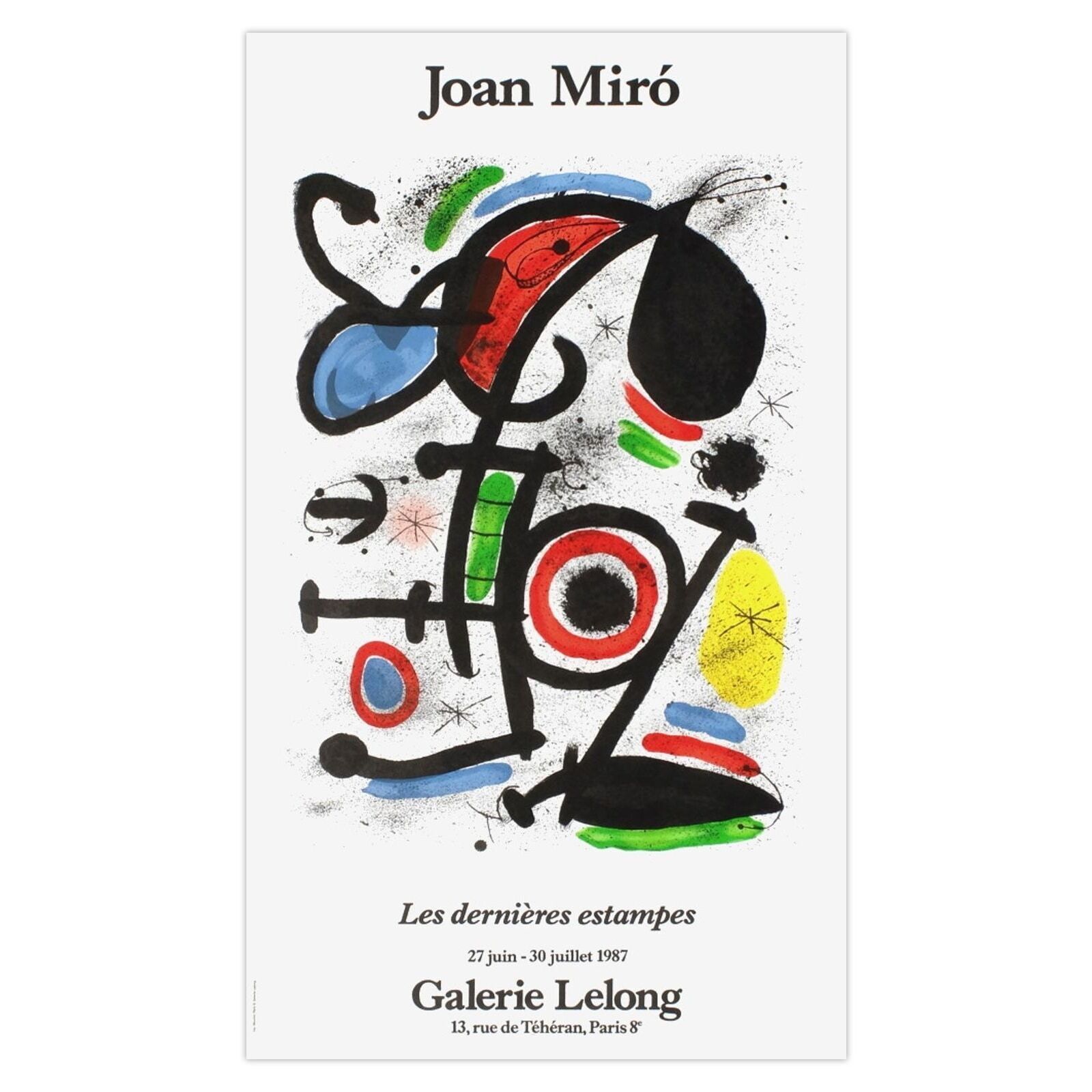 Joan Miro Poster Expo 87   Galerie Lelong