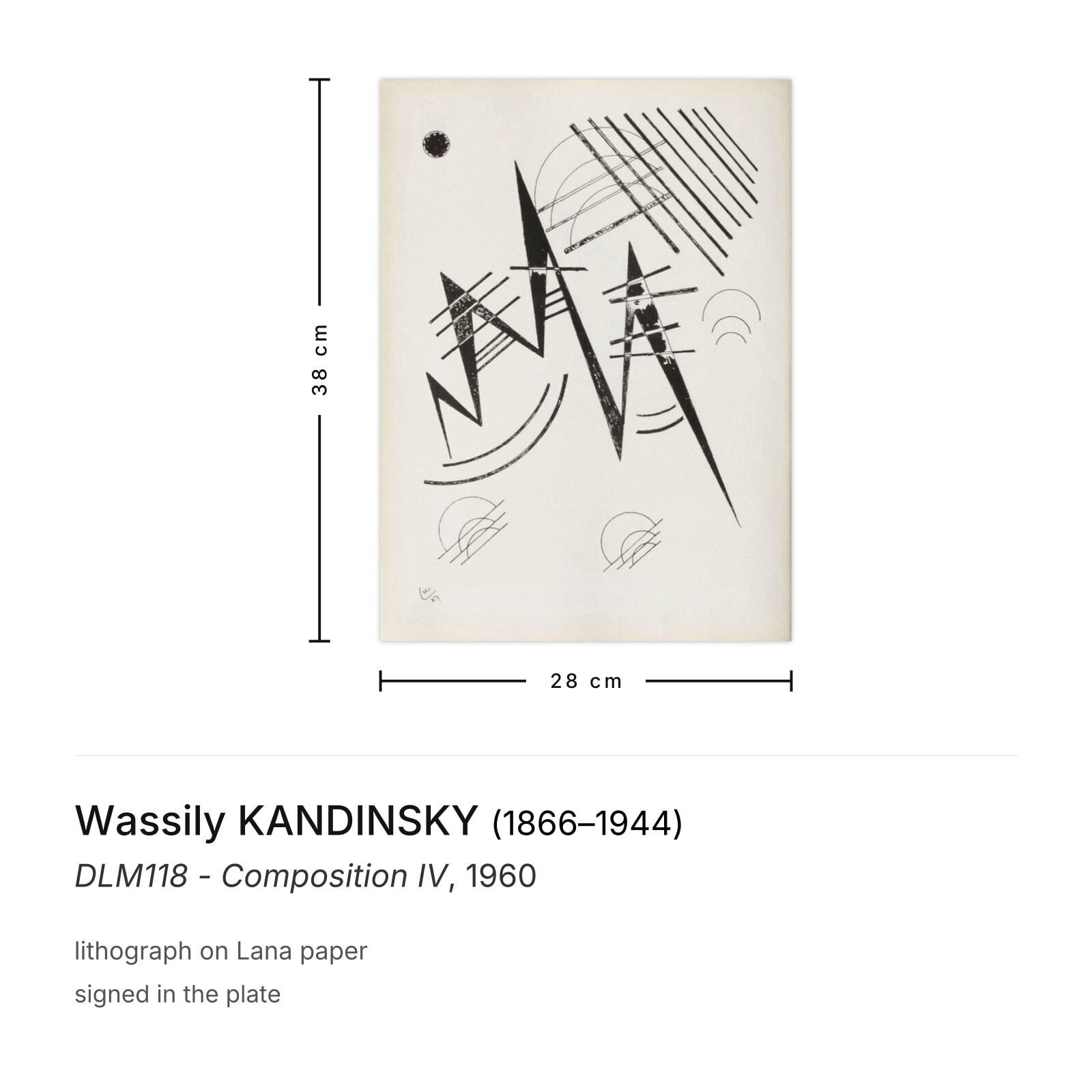 Wassily Kandinsky Lithografie Dlm118 Composition IV 1960 photo furniture