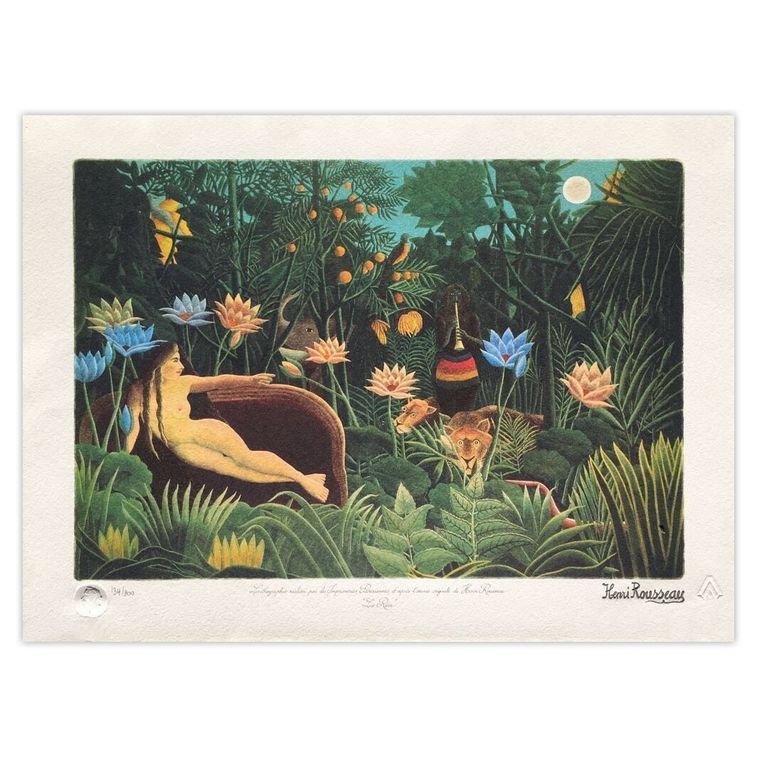 Le Douanier Rousseau lithografie Le Rêve 1990