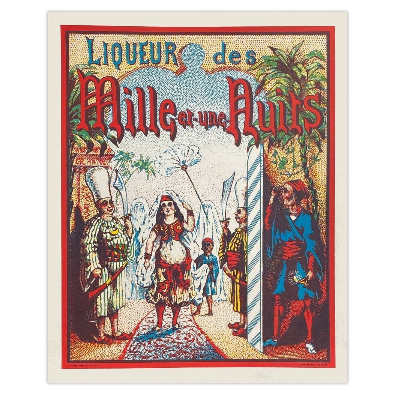 Collectif   Publicite Poster Liqueur Des Mille Et Une Nuits 1965