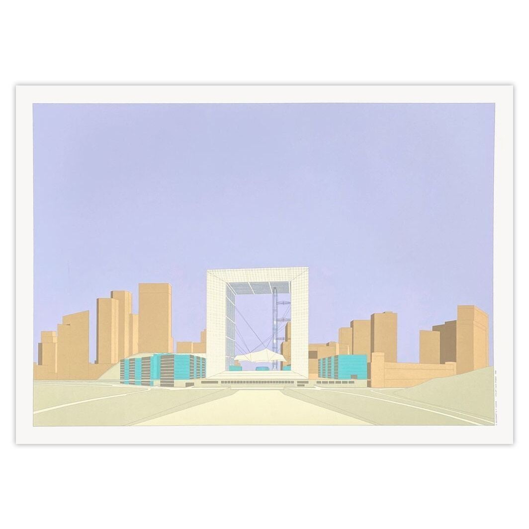 Boissonnet & Guerin zeefdruk La Grande Arche I 1988
