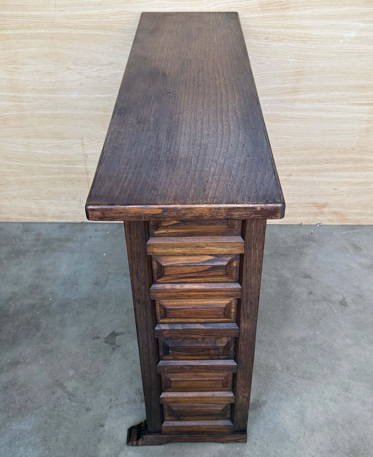 Antique Spanish Carved Walnut Cabinet With Drawer And Two Doors photo buy