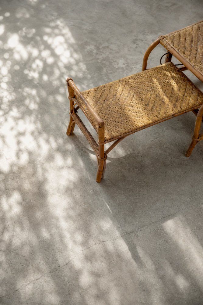 photo buy Fauteuil lounge vintage allemand en rotin avec repose-pieds extensible, années 1930