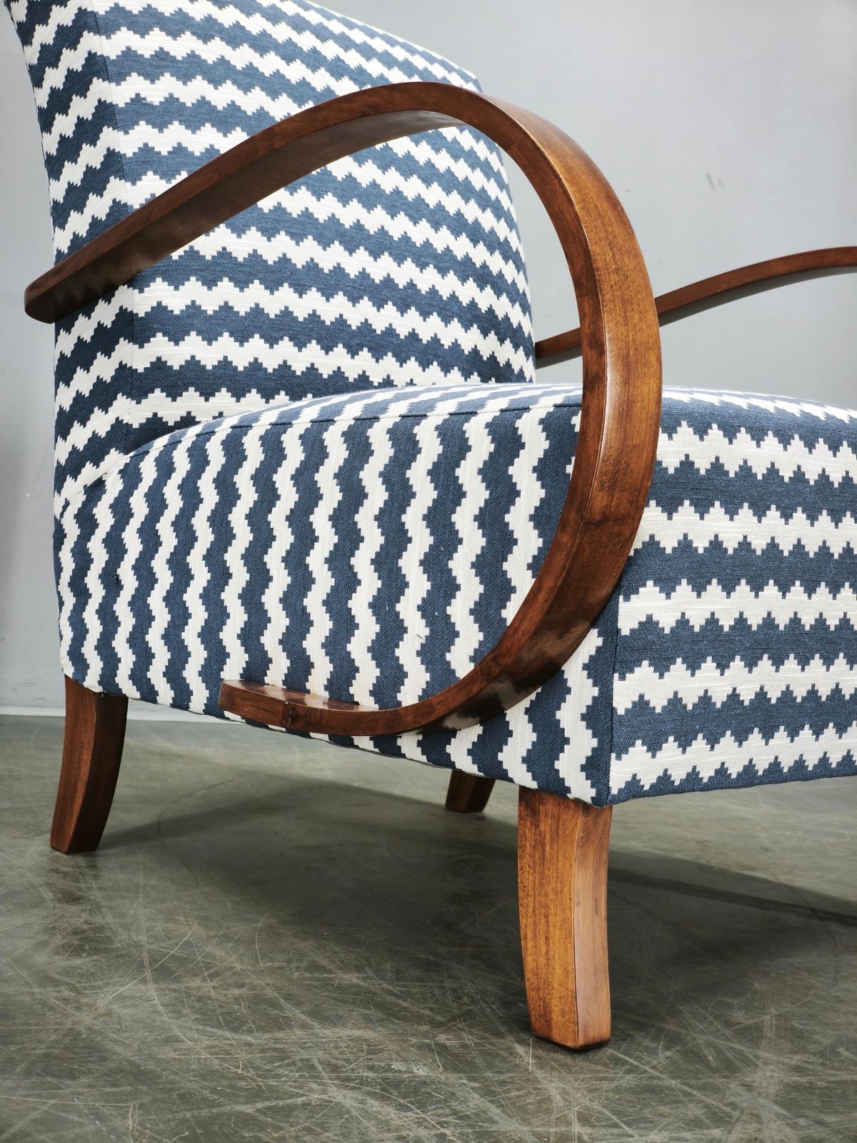 Mobilier Fauteuil Art Deco Jindřich Halabala, Tchécoslovaquie, années 1940 photo