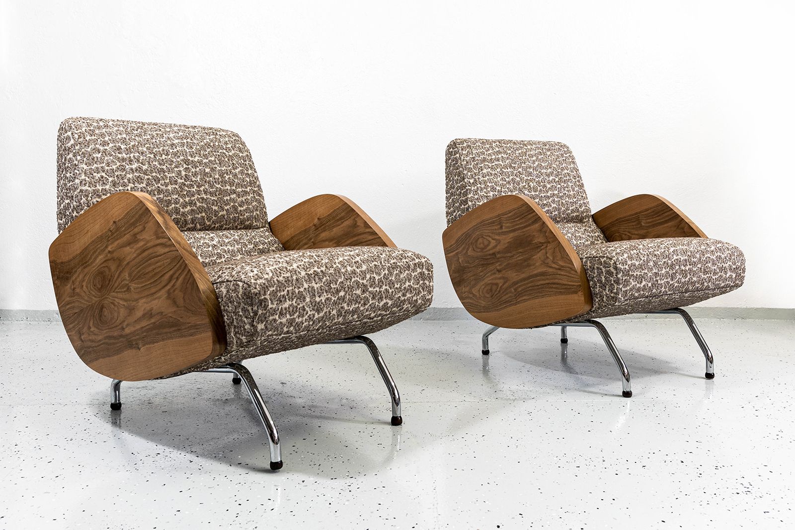 Model "360" Armchairs By Janusz Różański, Poland, 1950s, Set Of 2 photo for sale