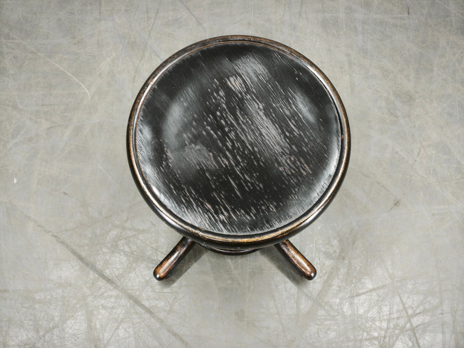 Thonet-stijl verstelbare gebogen houten pianokruk, Tsjecho-Slowakije, jaren 1930 photo Meubels