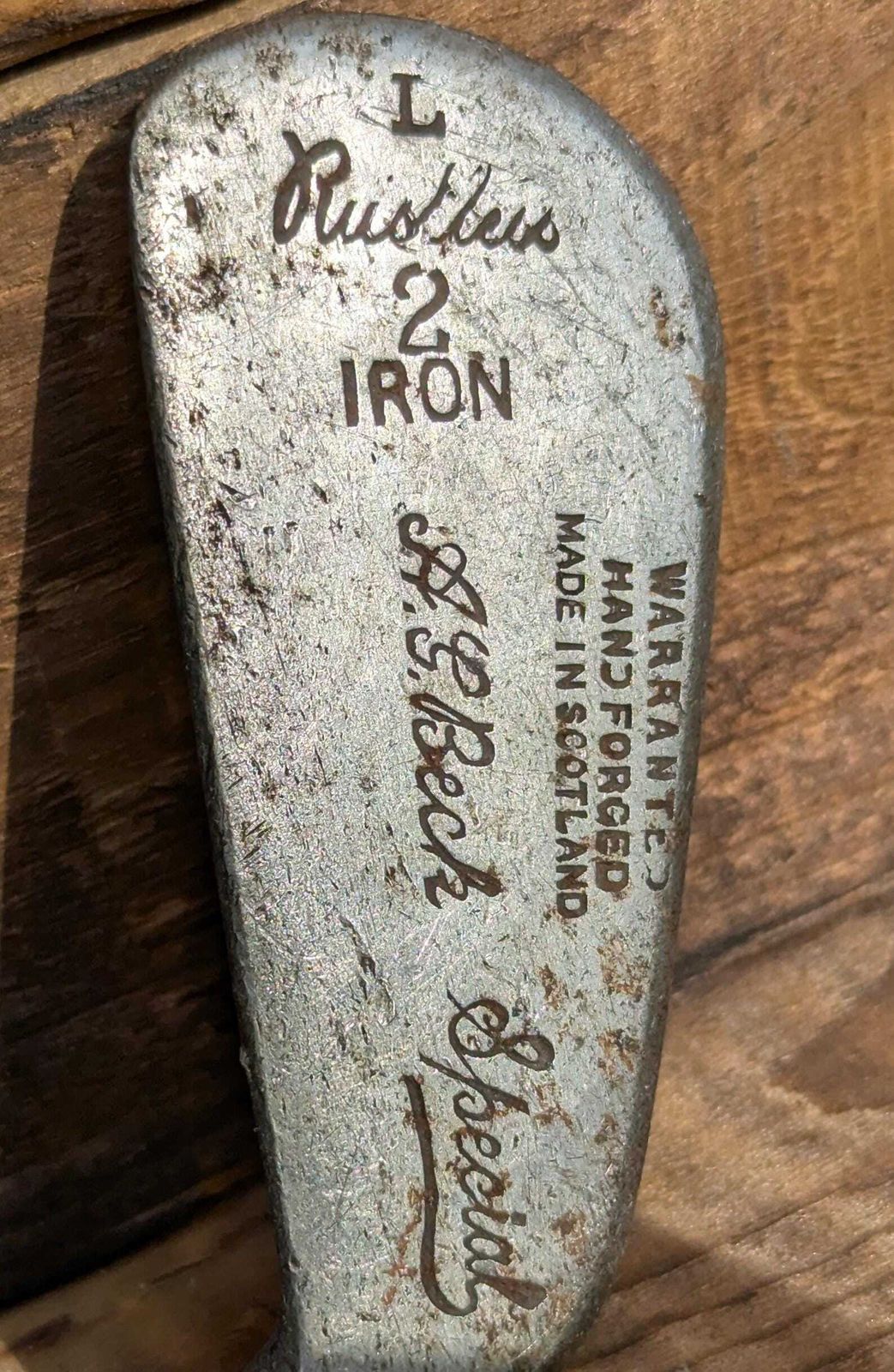 Vintage Scottish Hickory Shaft Golf Club, Ag Beck photo furniture