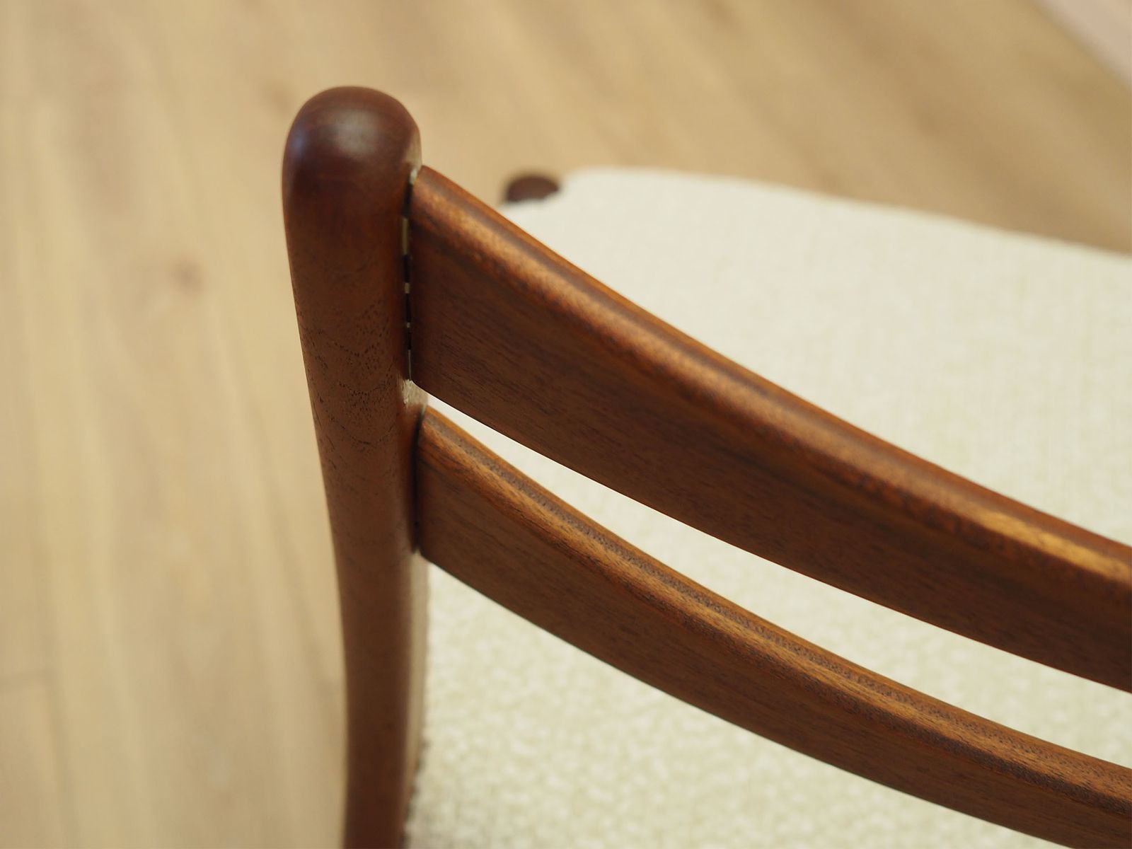 Set van zes teakhouten stoelen, Deens design, jaren 1960, gemaakt in Denemarken photo vintage