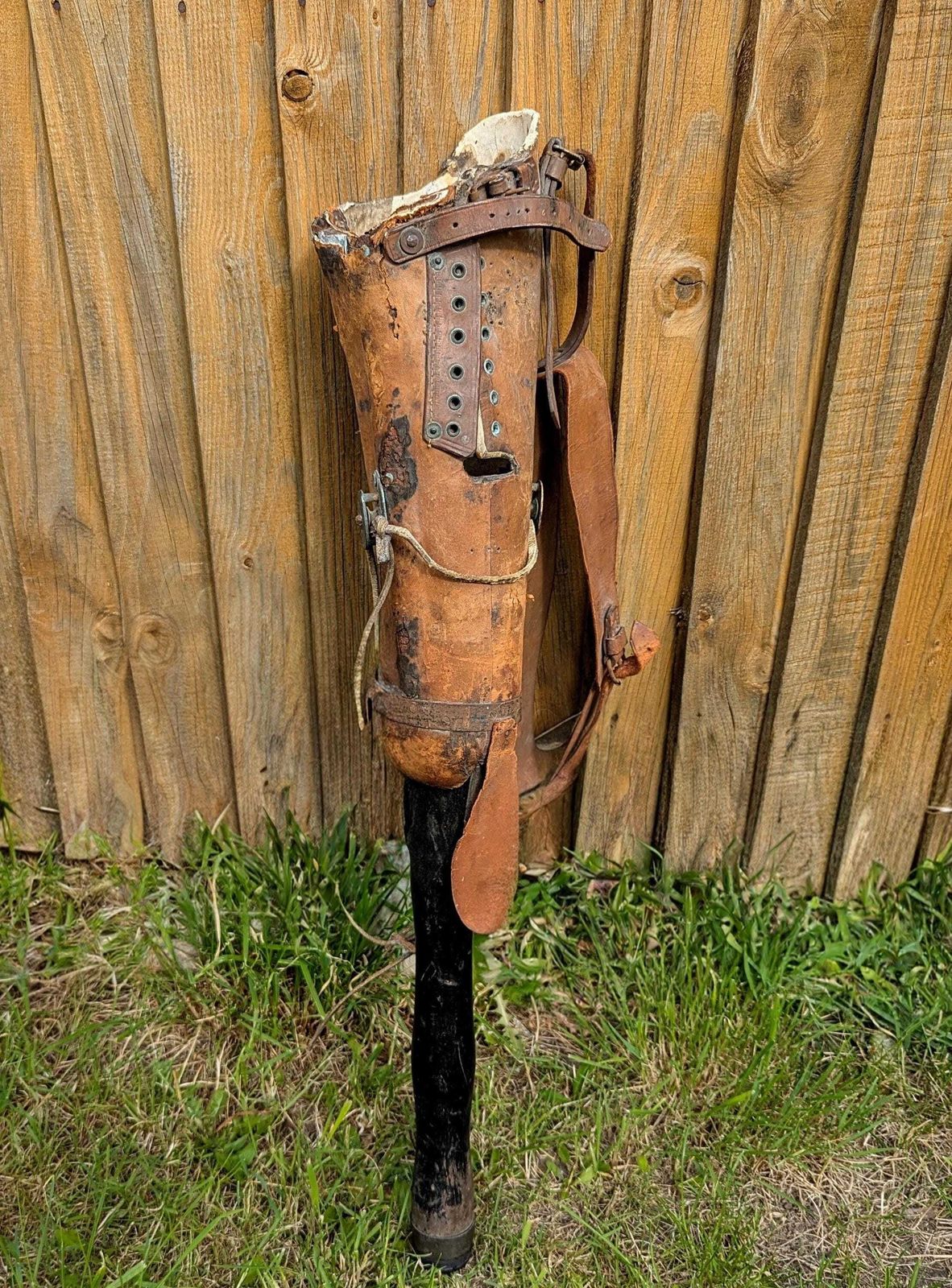 Antique Prosthetic Leg, Peg Leg, 19th Century