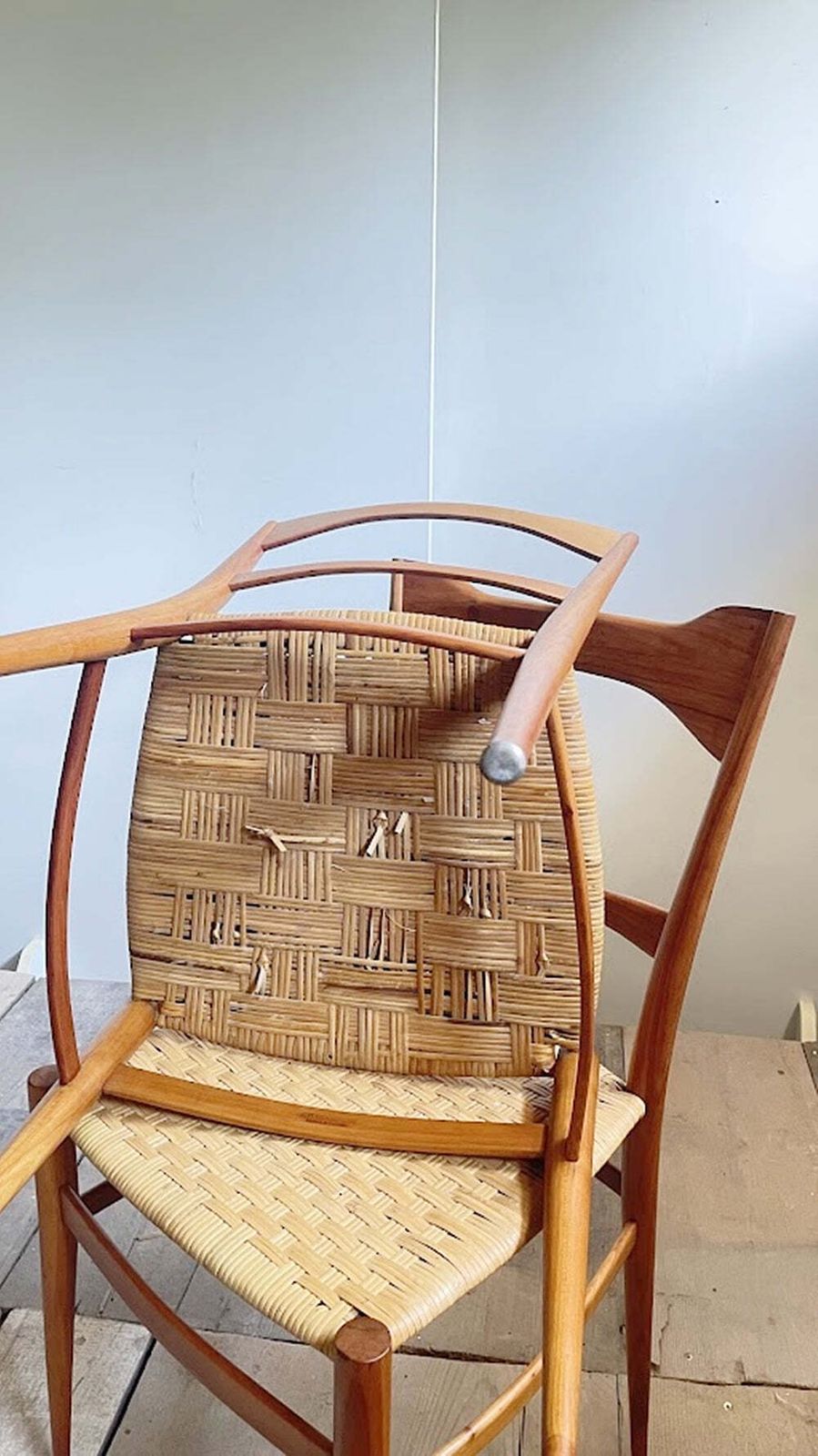 Meubels Stel Mid-Century Eetkamerstoelen Met Gevlochten Zitting Door G.B. Marangoni, Italië Jaren 1950 photo