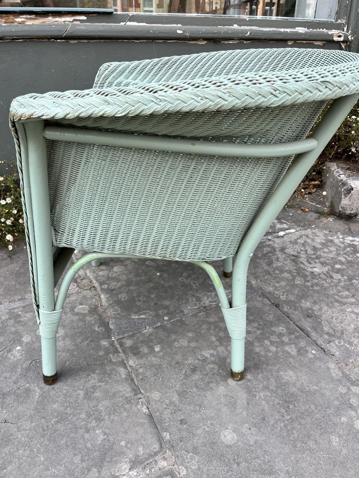 Green Lloyd Loom Woven Garden/ Bedroom Chair photo buy