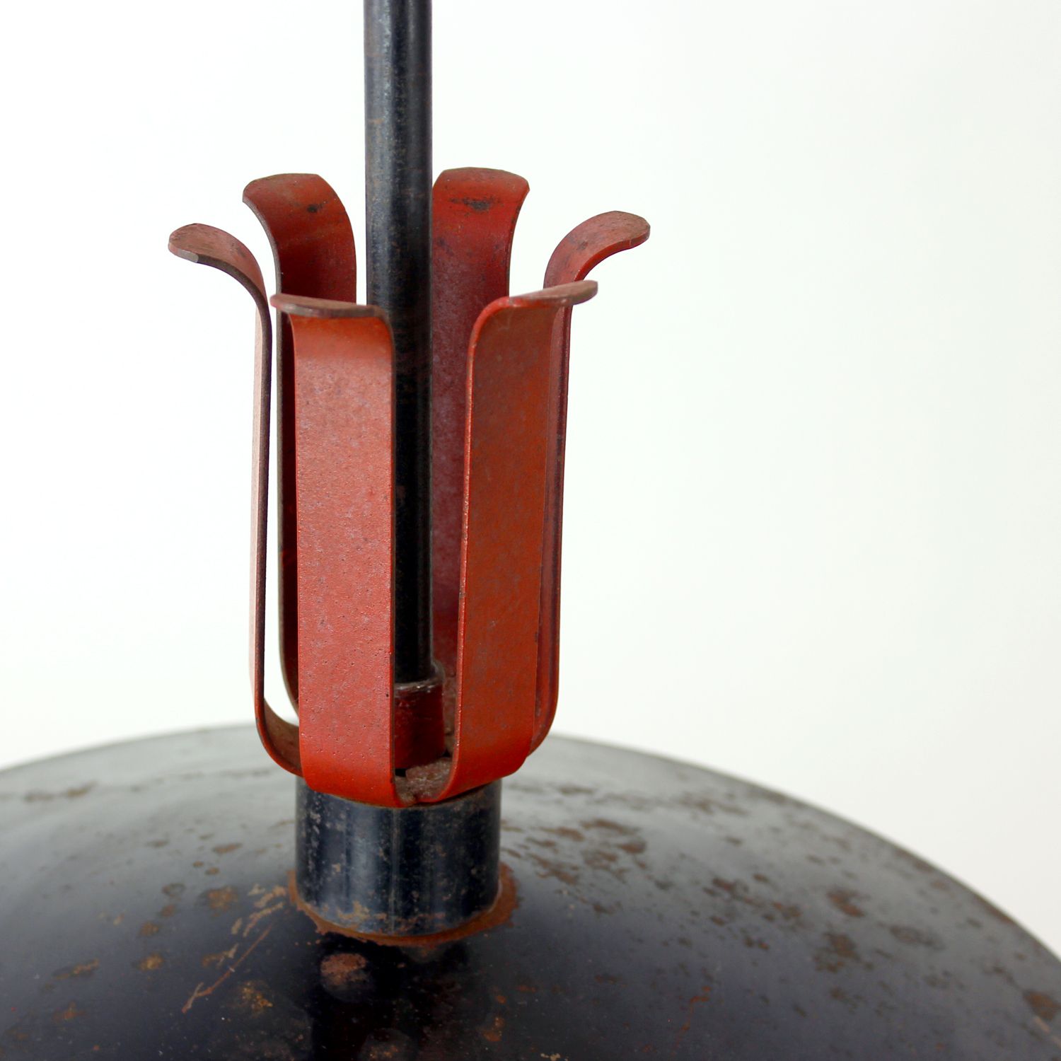 Vintage plafondlamp, spoorweg, Tsjecho-Slowakije jaren 1940 photo Verlichting