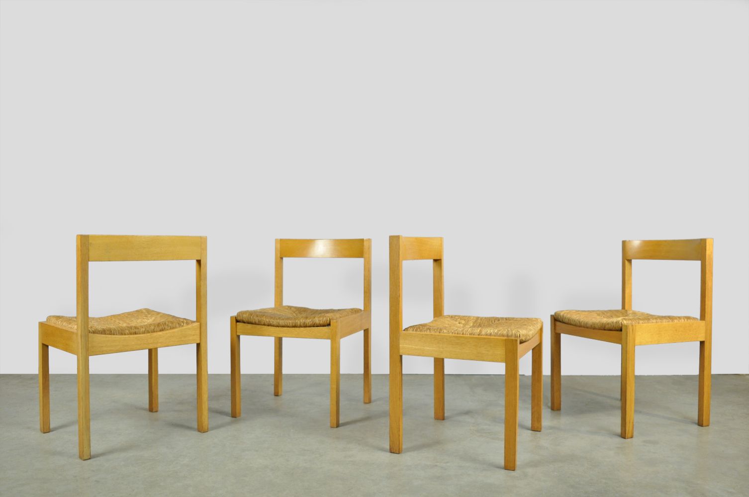 Vintage Dutch Design Eiken Eetkamerstoelen, jaren 1960
