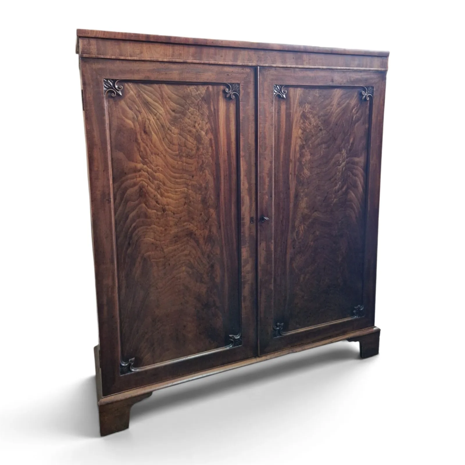Antique Victorian Mahogany Bookcase Cabinet Cupboard Adjustable Shelves photo furniture