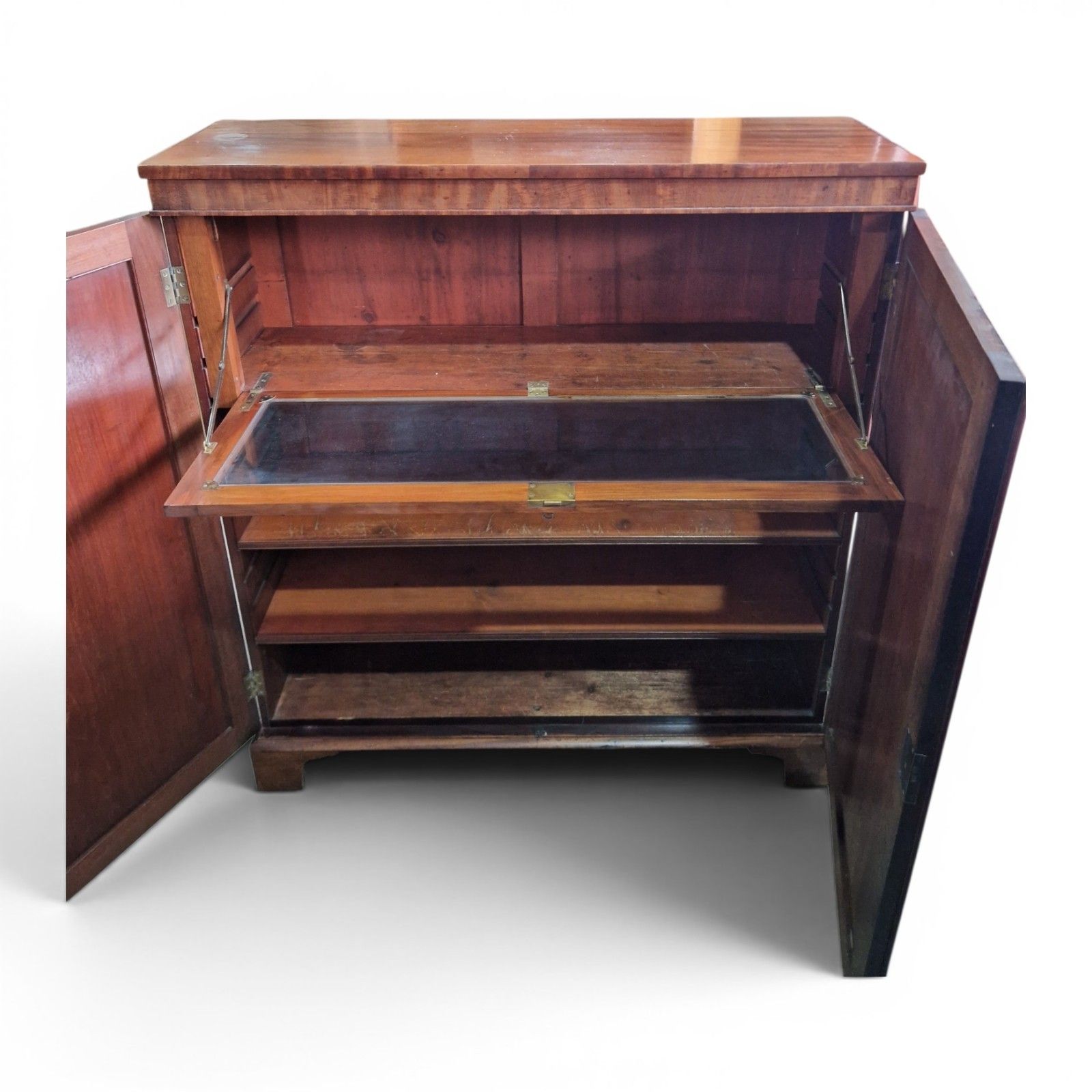 photo for sale Antique Victorian Mahogany Bookcase Cabinet Cupboard Adjustable Shelves