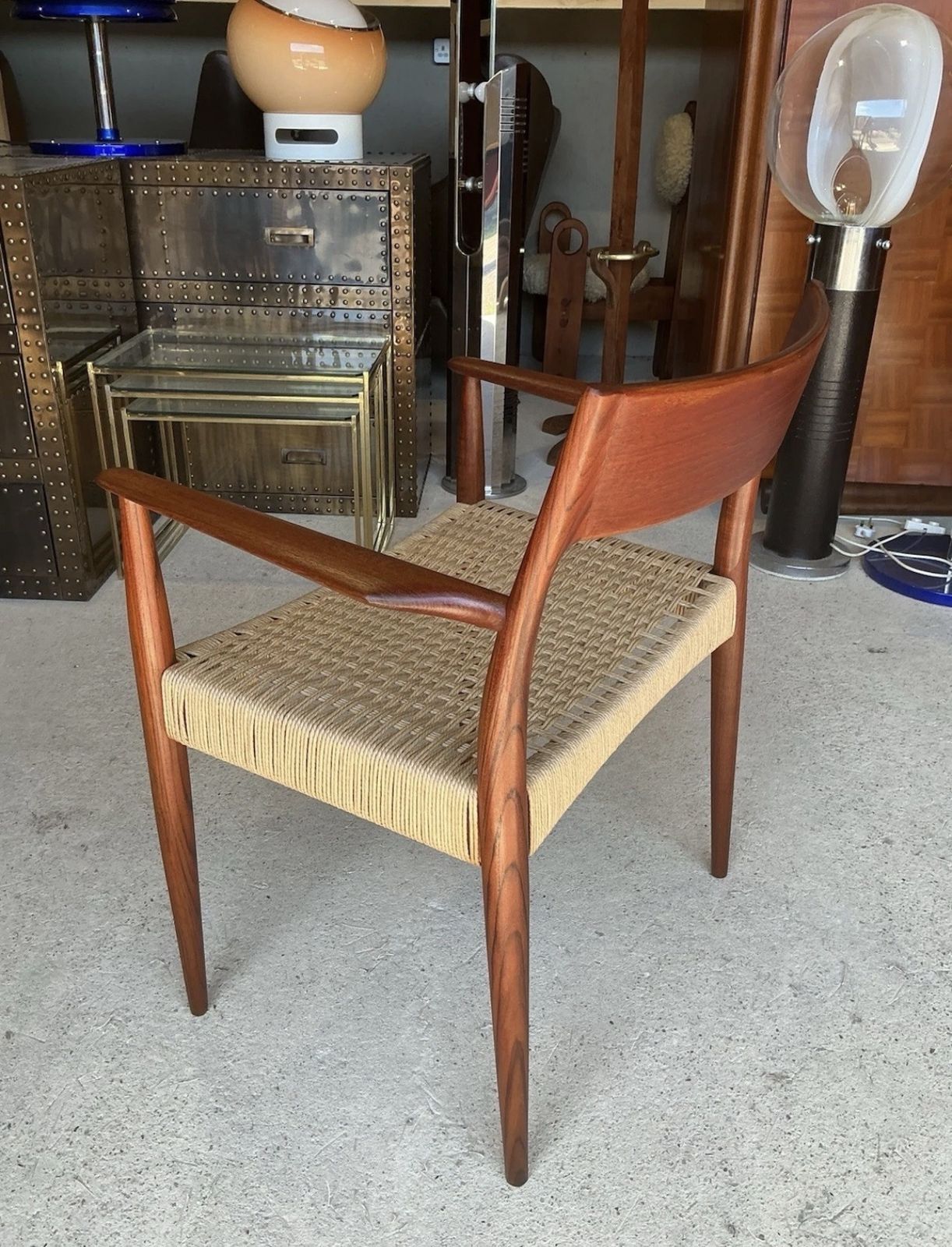 Danish Modern Chair By Enjar Larsen & Bender Madsen For Willy Beck, Mid Century Style photo Furniture