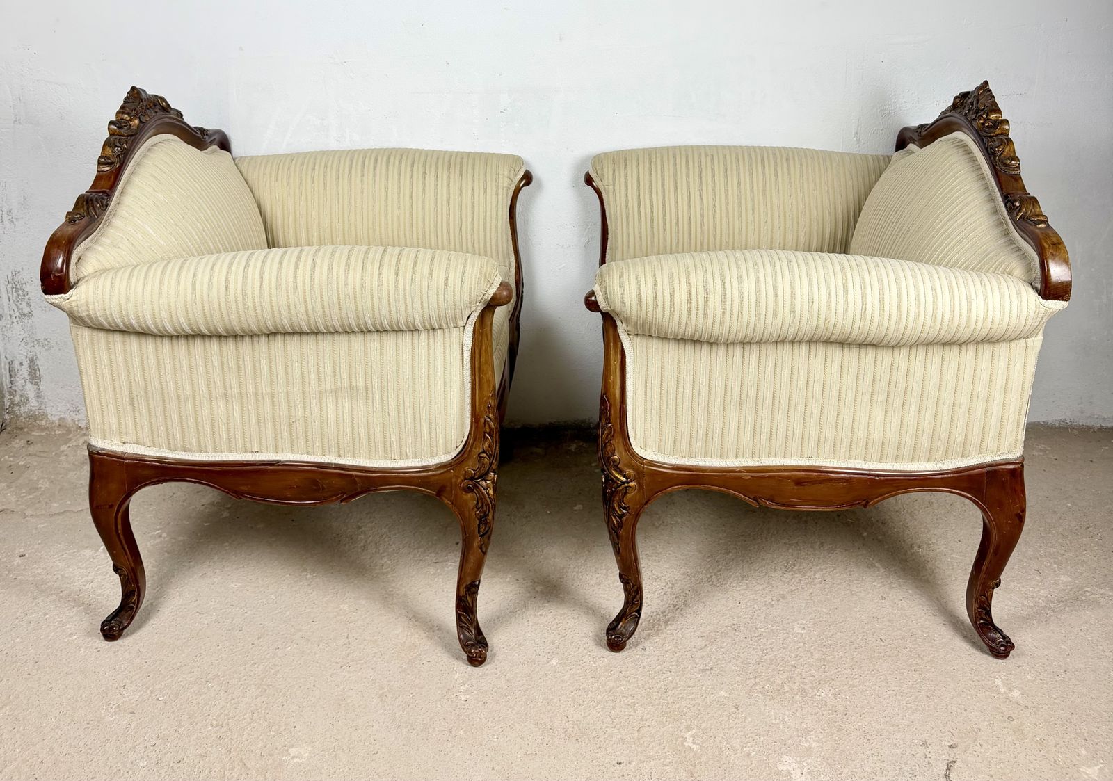 2950.0 Paar Franse Louis XV-stijl fauteuils, jaren 1960 photo