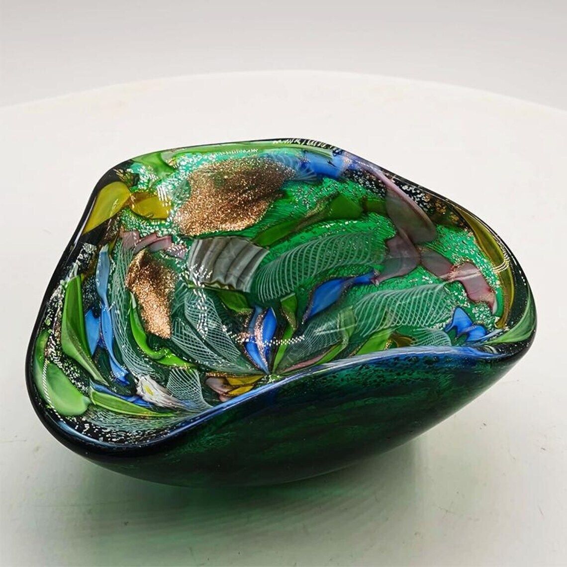 photo furniture 1950s Stunning Ashtray In Murano Glass By Dino Martens   Tutti Frutti. Made In Italy. 13cm. / 5.11 Inches
