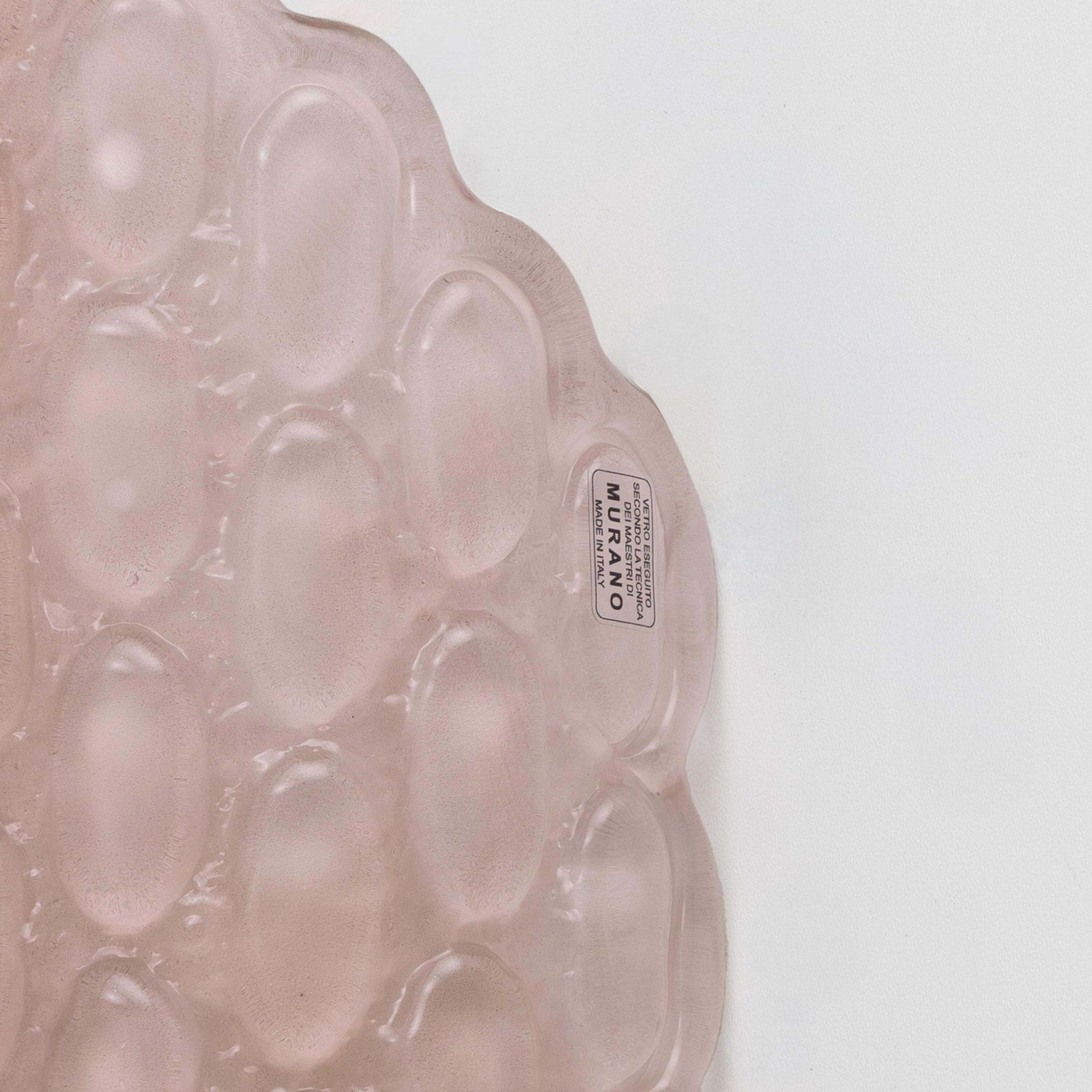 Pair Of Pink Murano Glass Wall Sconces With Textured Relief photo buy