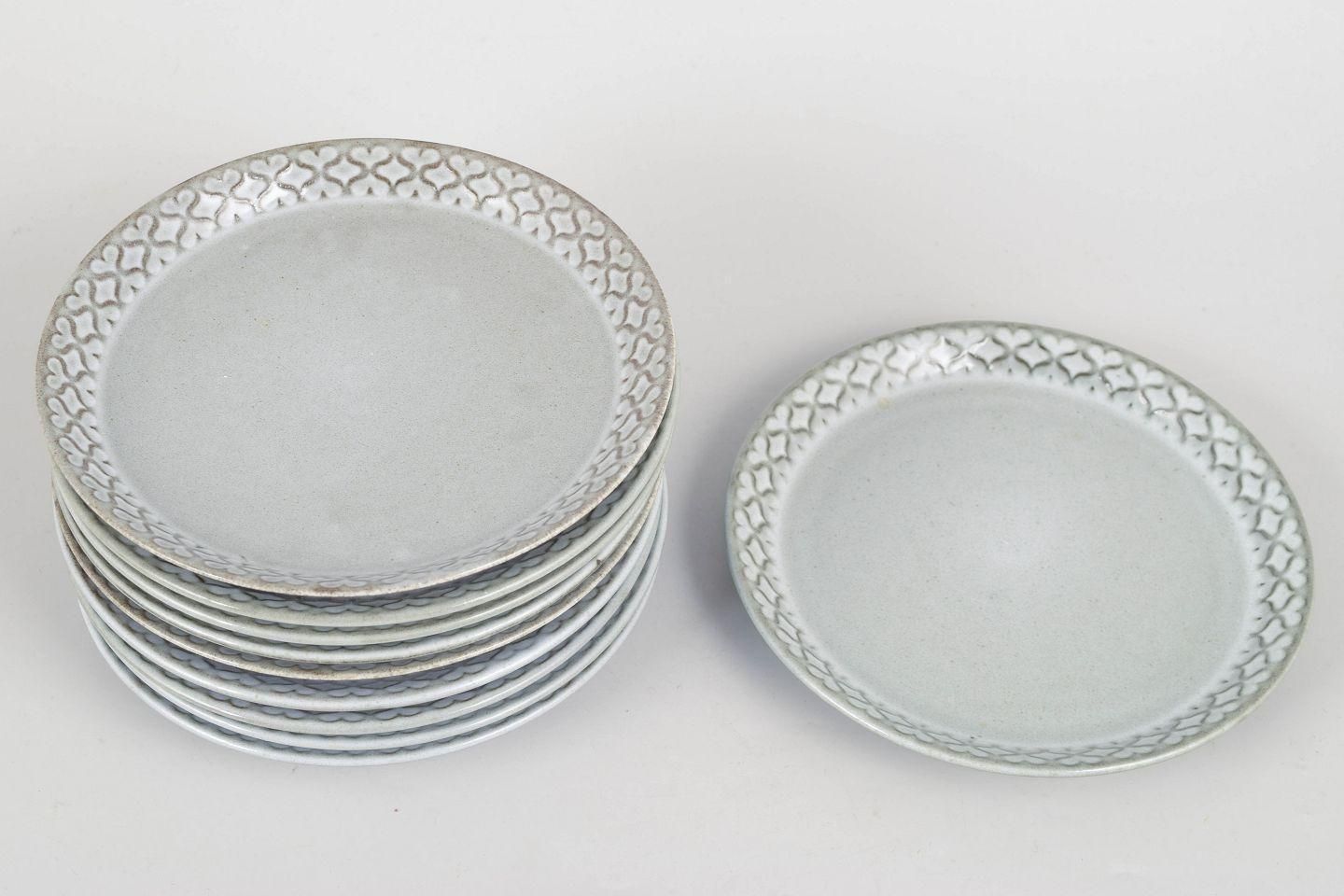 Jens Harald Quistgaard For Kronjyden / Bing & Grøndahl. Set Of Ten Side Plates. photo furniture