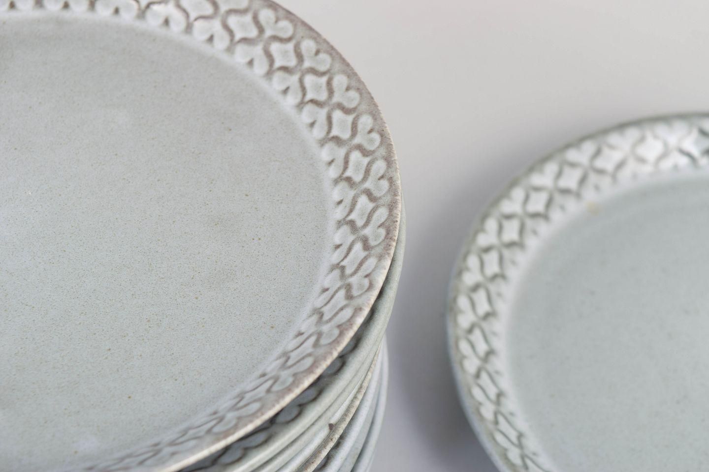 Jens Harald Quistgaard For Kronjyden / Bing & Grøndahl. Set Of Ten Side Plates. photo for sale
