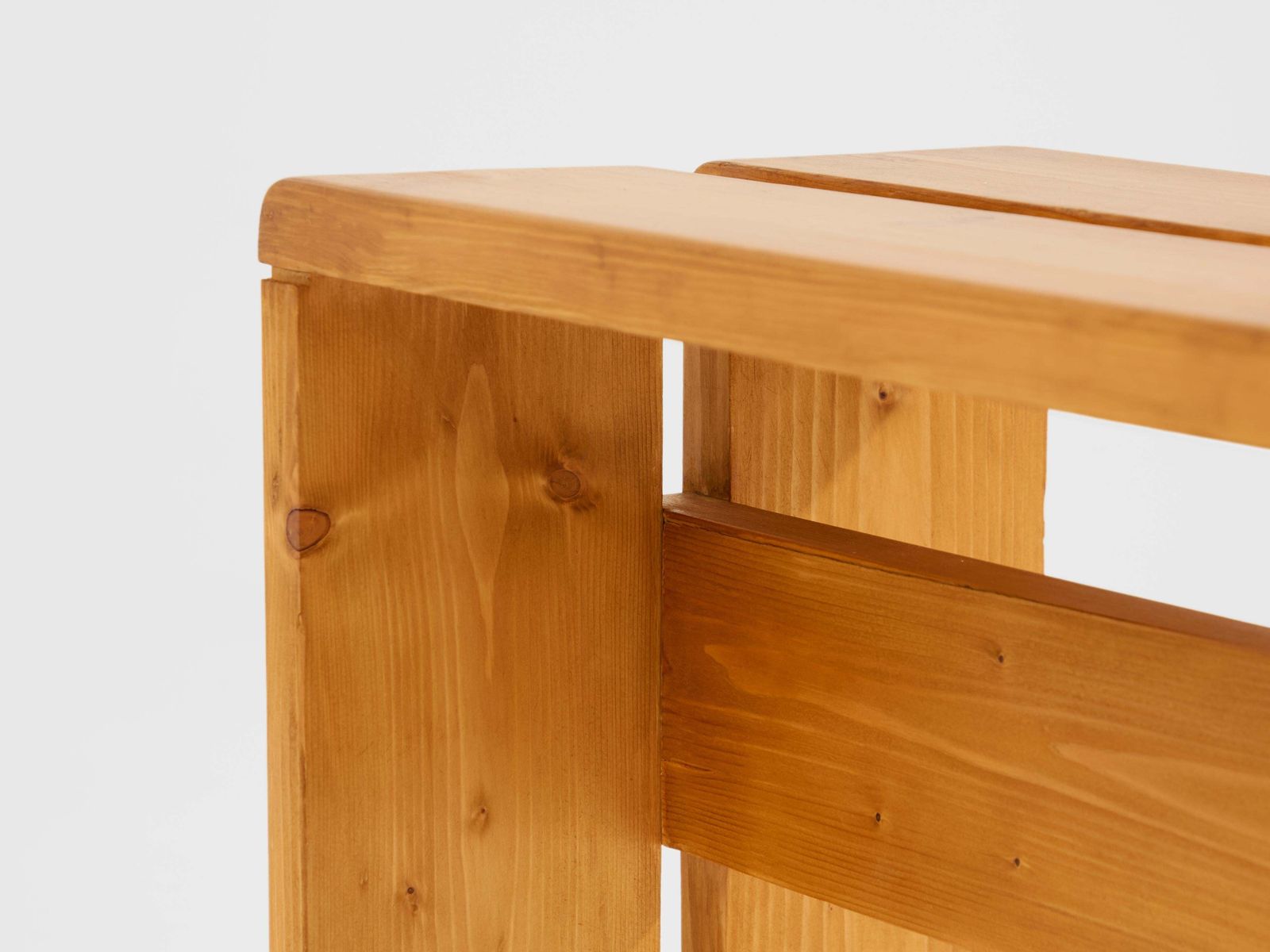 Furniture Charlotte Perriand Pine Benches Les Arcs 1970s photo