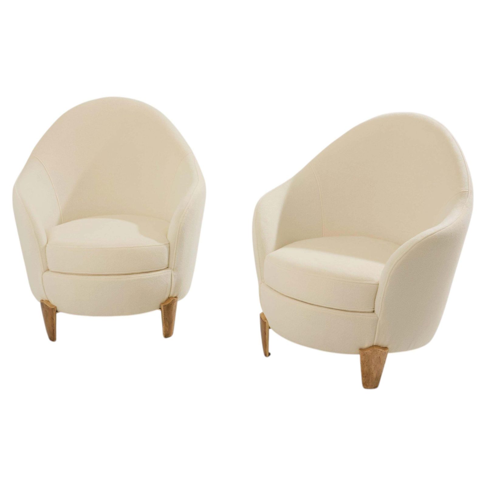Garouste & Bonetti Koala Armchairs Bronze Alpaca Velvet 1995