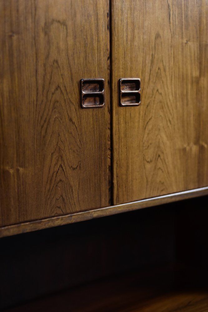 Mid-Century Modern Scandinavisch rozenhout highboard met bar van Æ. Jensen & T. Mølholm, jaren 1960 photo Meubels
