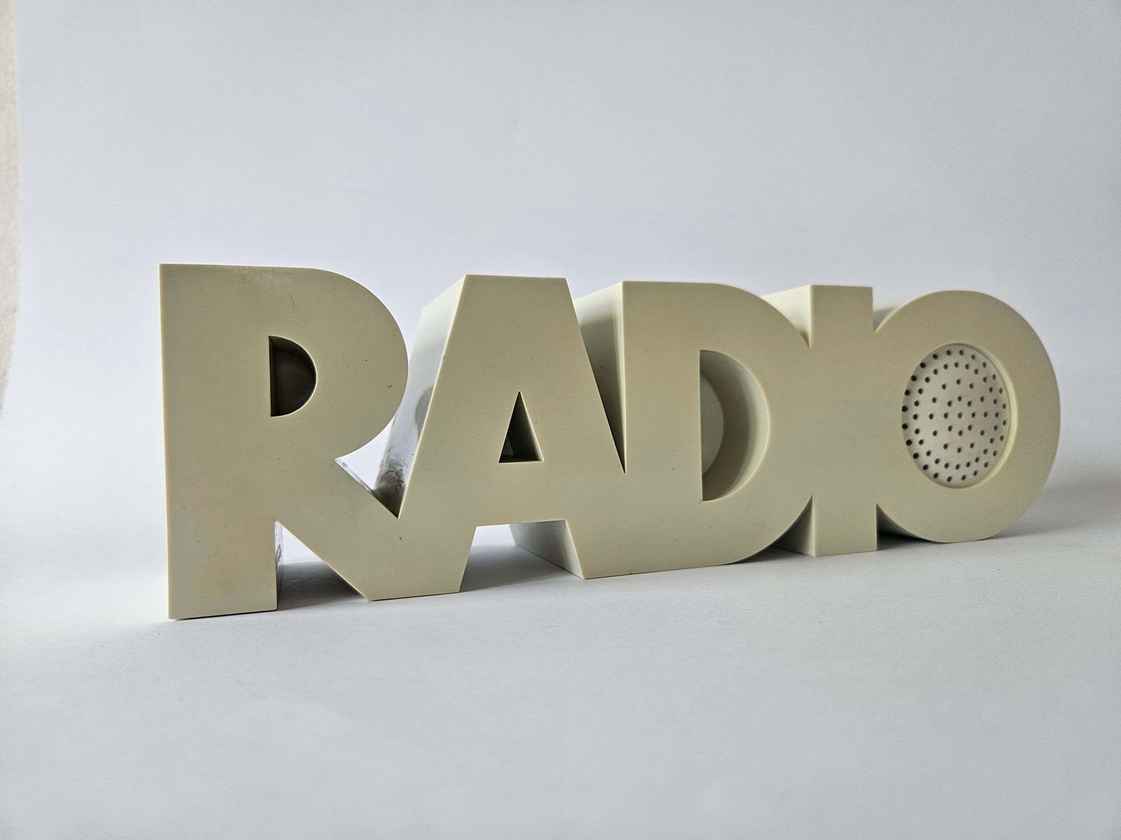 Rare Midcentury Table Or Desk Radio, Space Age, Italy, 1970s photo Home Decor