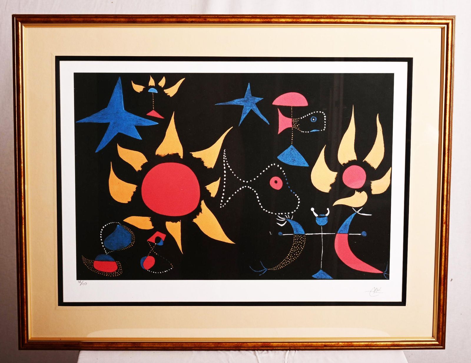 Joan Miro 'Self Portrait II' Offset Lithograph Numbered Framed photo for sale