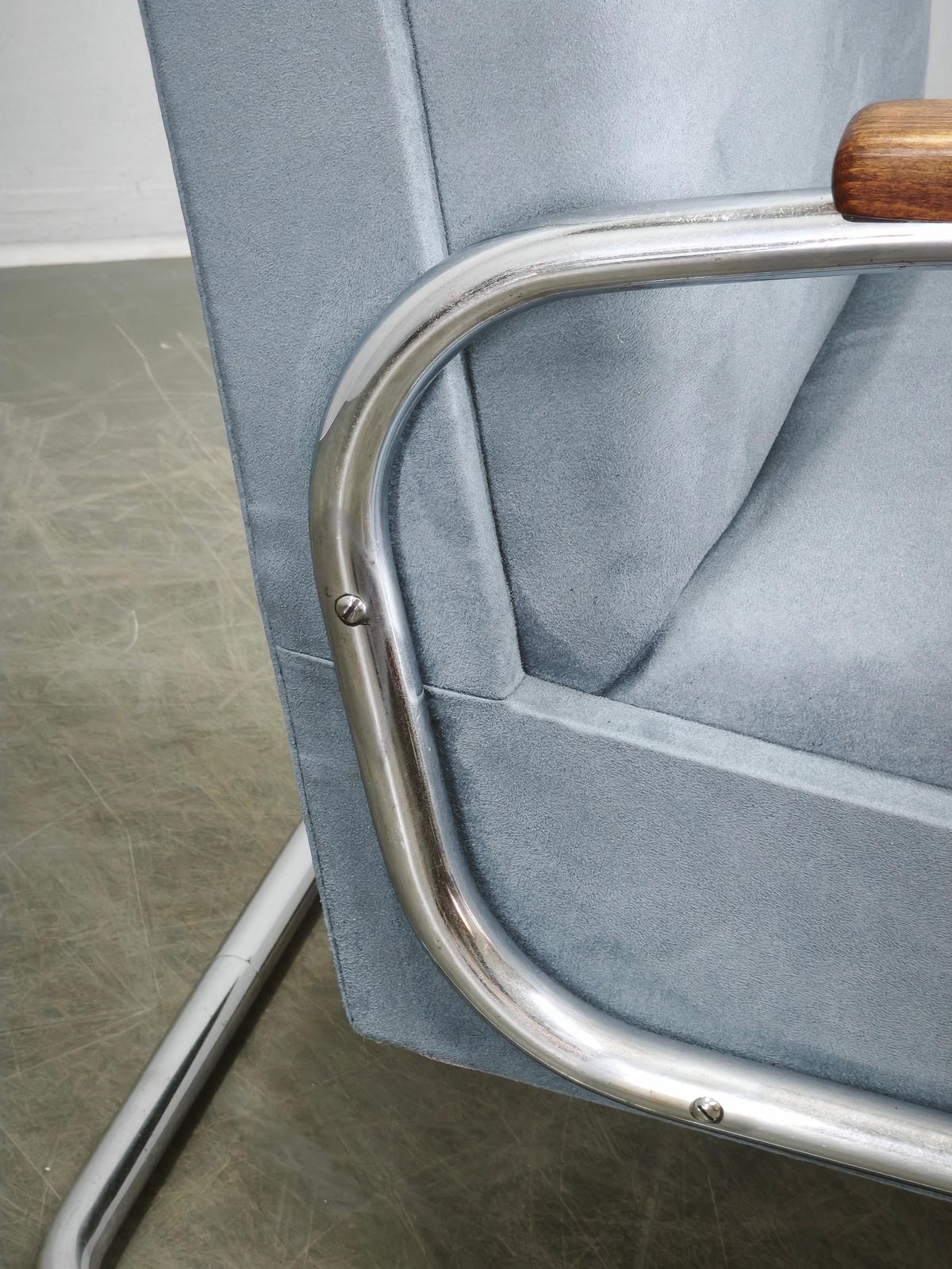 Fauteuil cantilever Bauhaus années 1930 de style Thonet S 411, attribué à Kovona photo Mobilier