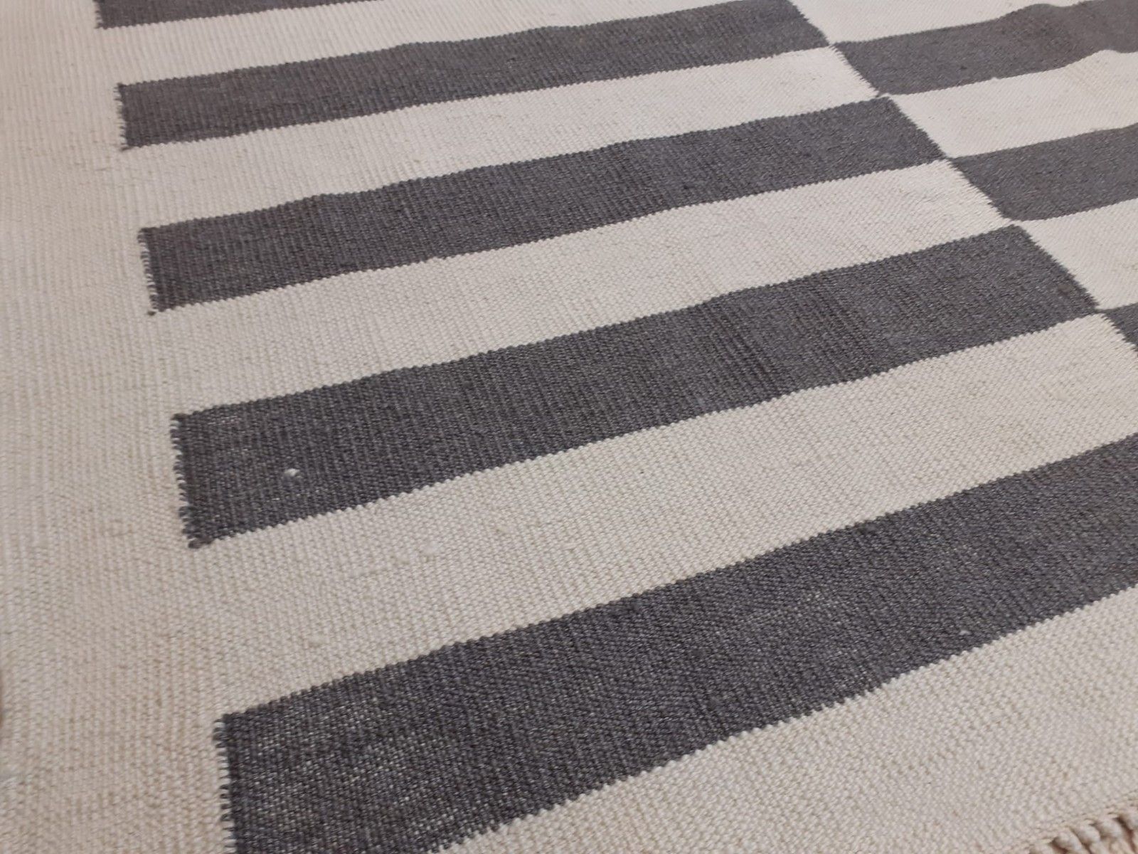 8x10,7 ft Eigentijds handgeweven Turks kilimkleed, 100% natuurlijke ongeverfde wol photo Textiel