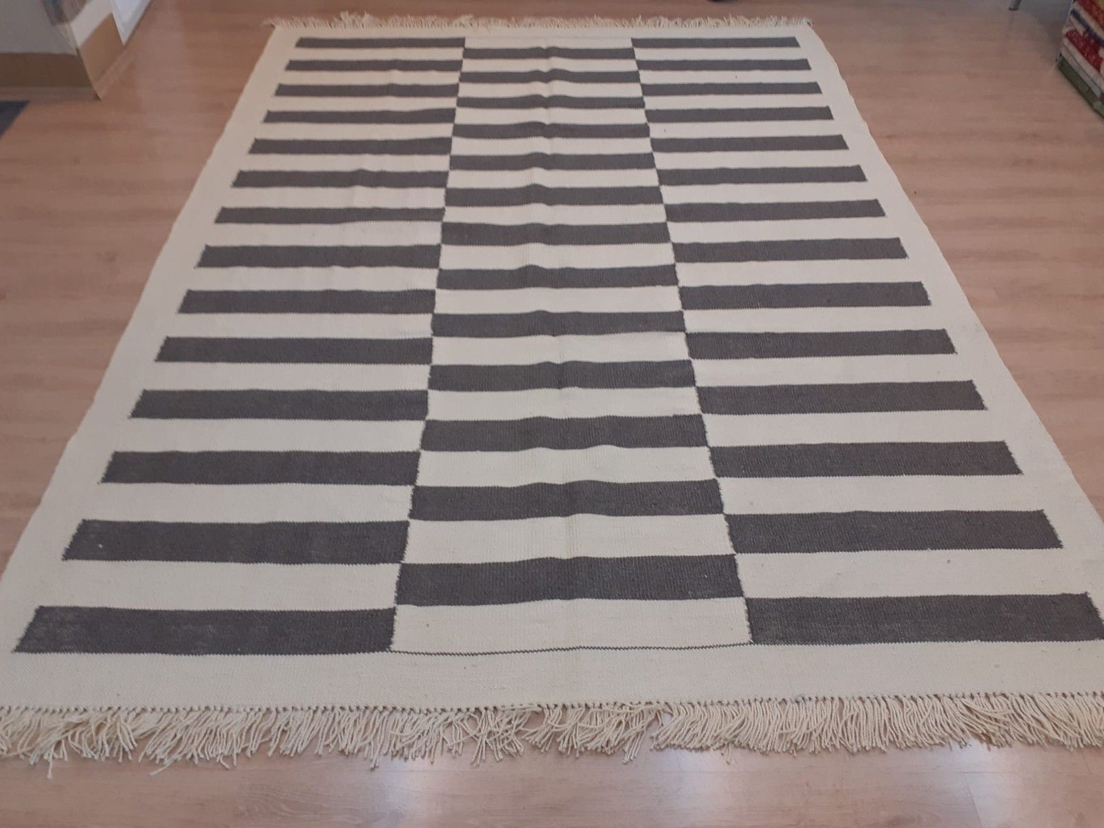 8x10,7 ft Eigentijds handgeweven Turks kilimkleed, 100% natuurlijke ongeverfde wol photo 1082.0