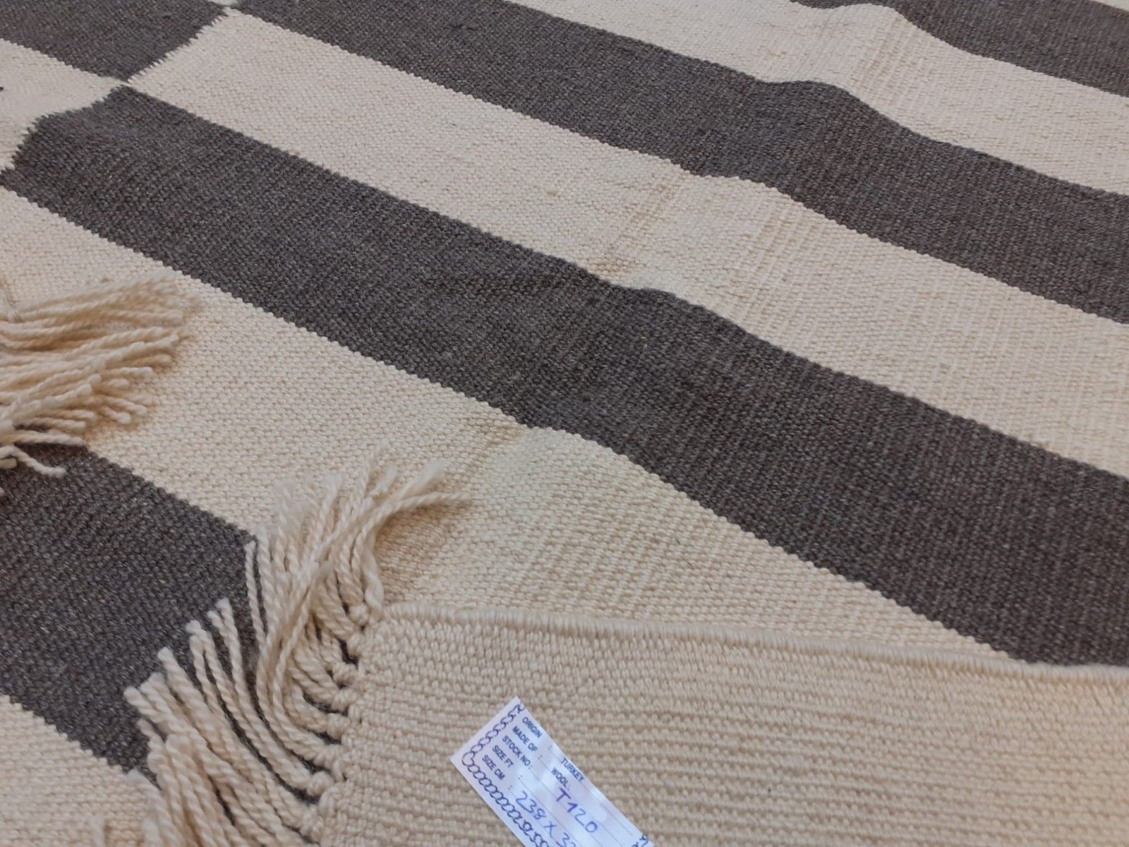 Tapis Kilim turc contemporain tissé à la main, 8 x 10,7 ft, laine naturelle non teinte 100 % photo vinterior