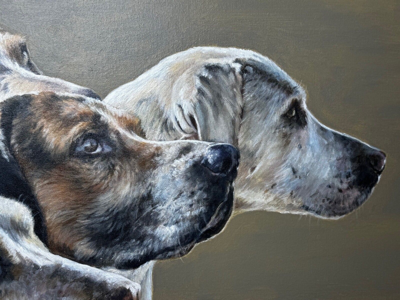 Large Hunting Portrait Oil Painting Dog Pack Of Scent Foxhounds At Berkeley Hunt Signed By Vicky Palmer photo buy