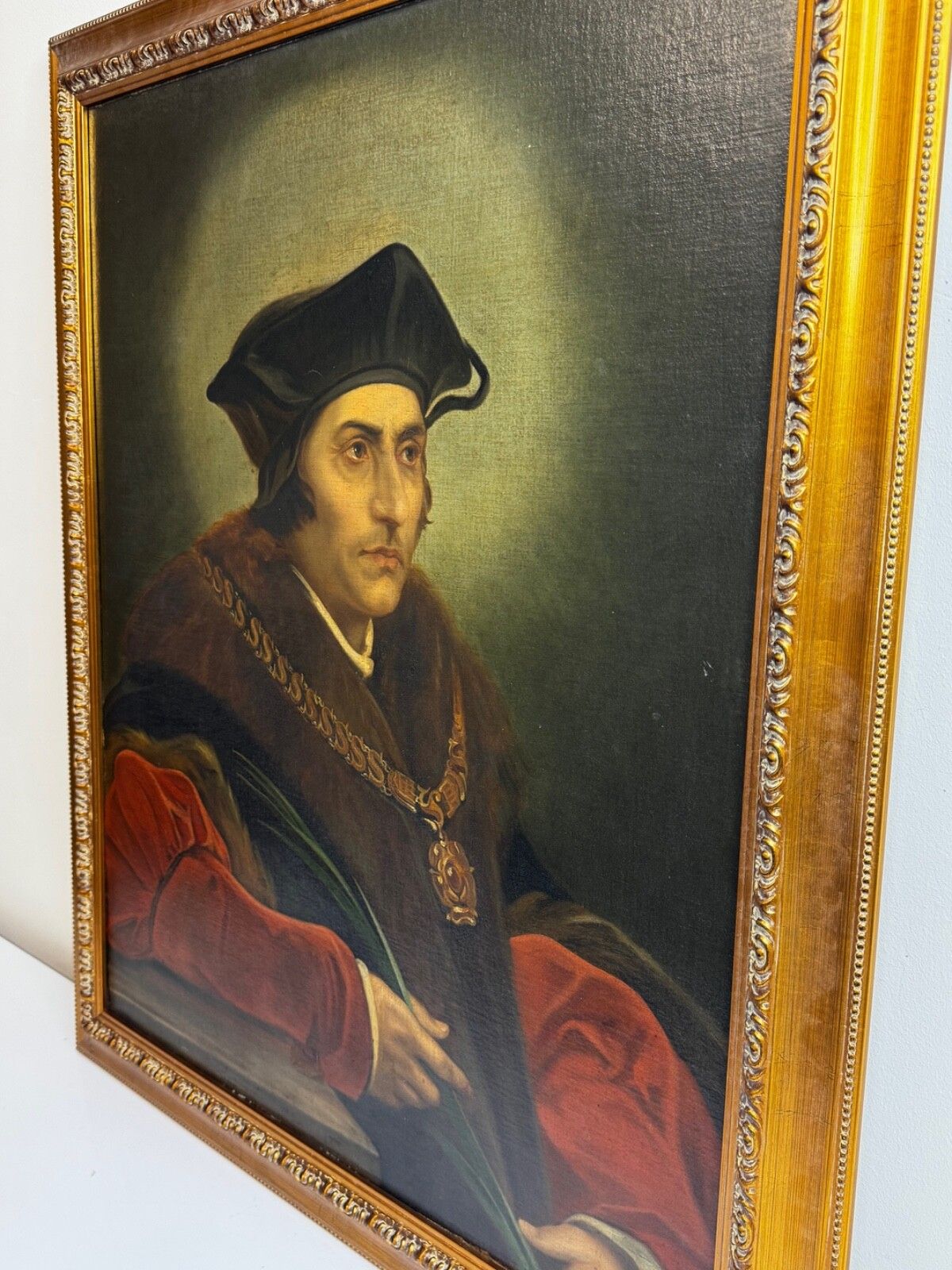 Oil Painting Sir Thomas More Chancellor Duchy Of Lancaster After Hans Holbein photo buy