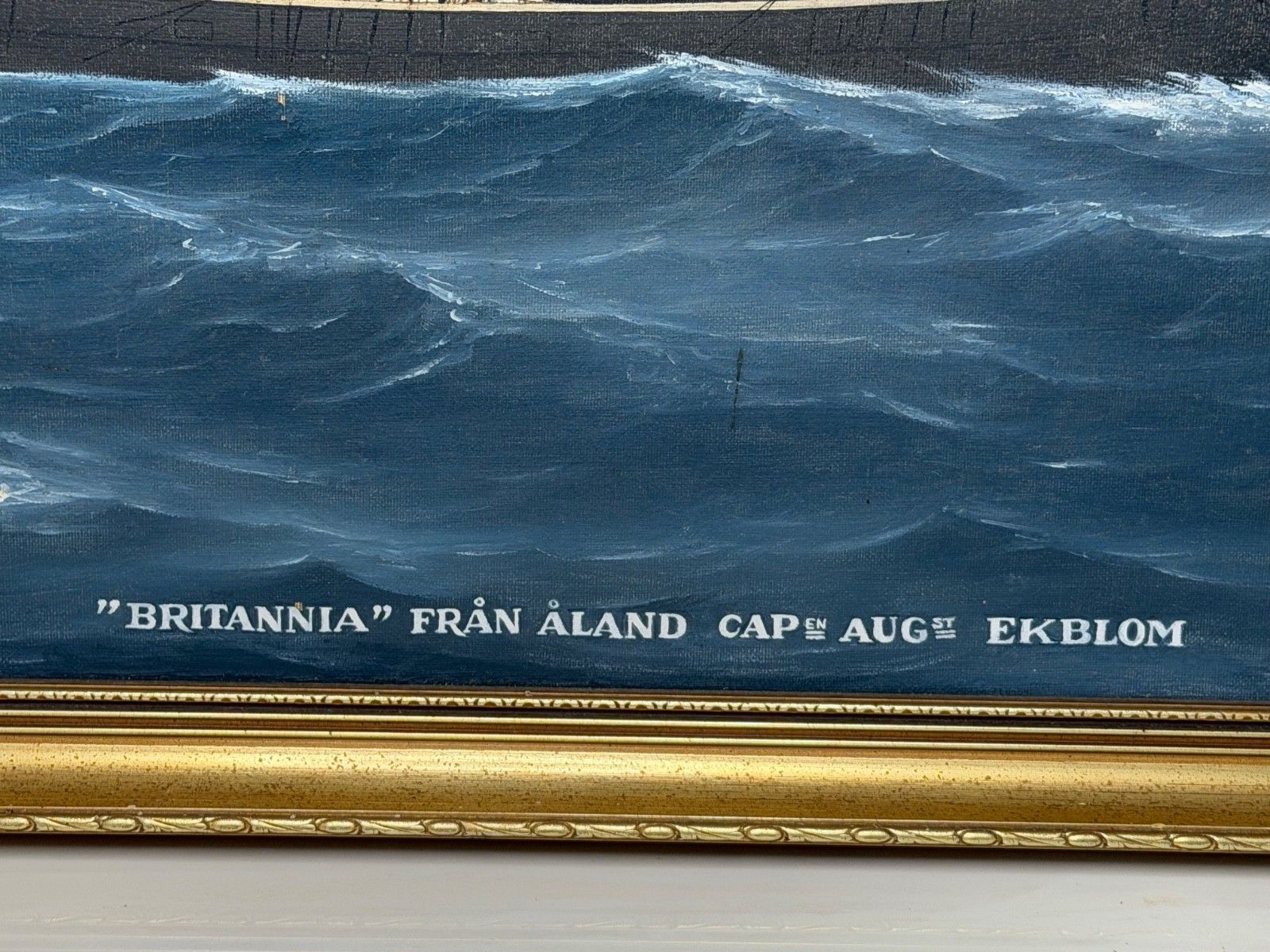Baltic Barque Ship Britannia Of Åland Under Full Sail - Capt. August Ekblom photo vinterior