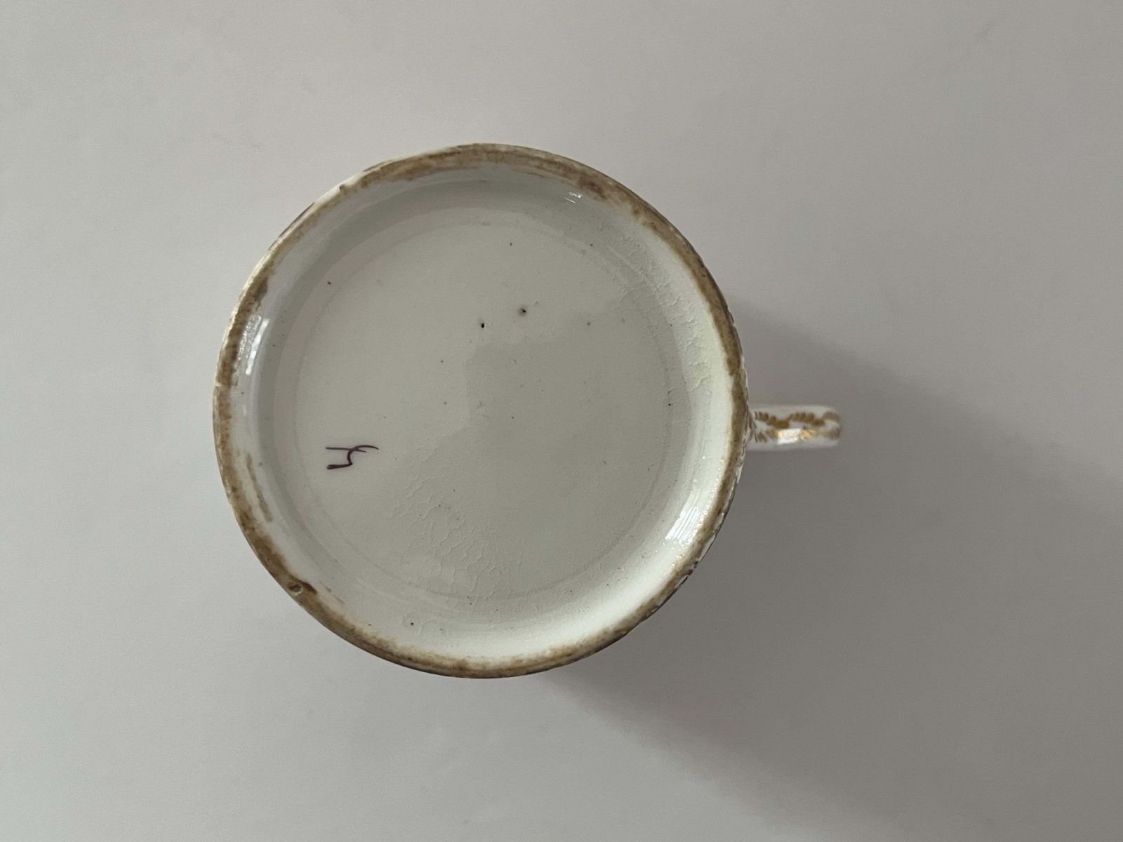 Newhall Porcelain Coffee Can, Llangollen Bridge Over The River Dee. Circa 1805 photo vintage