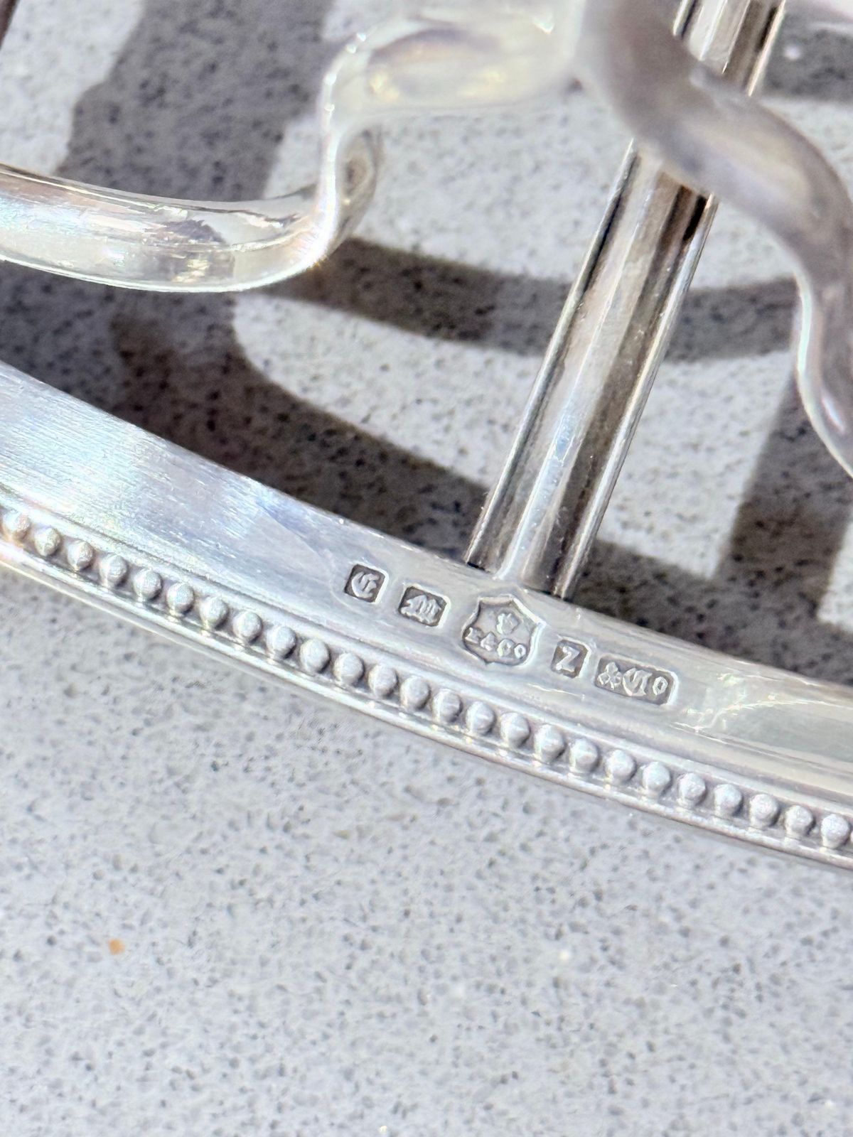 photo buy Art Deco zilveren toastrack, 6 vakken, broodstandaard met handvat, Sheffield