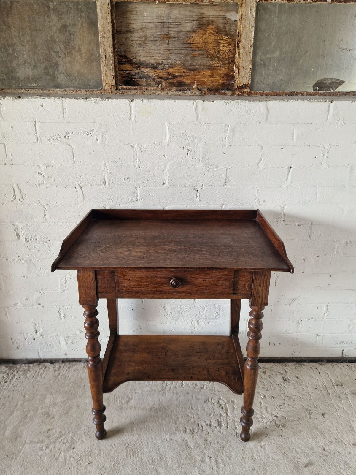French Antique Oak Washstand, 1800s