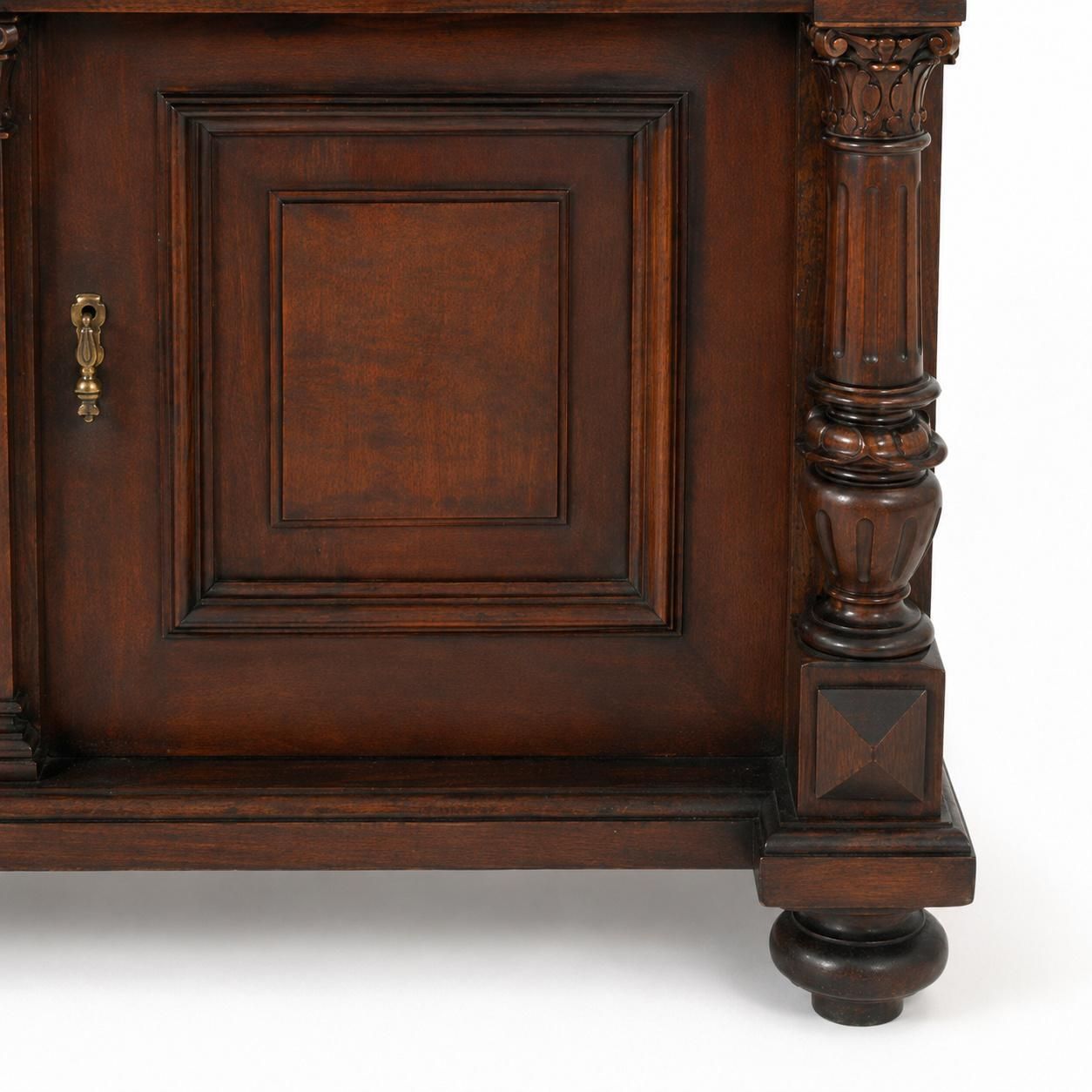19th Century Italian Walnut Cabinet With Marble Top From A Historic Venetian Villa photo for sale