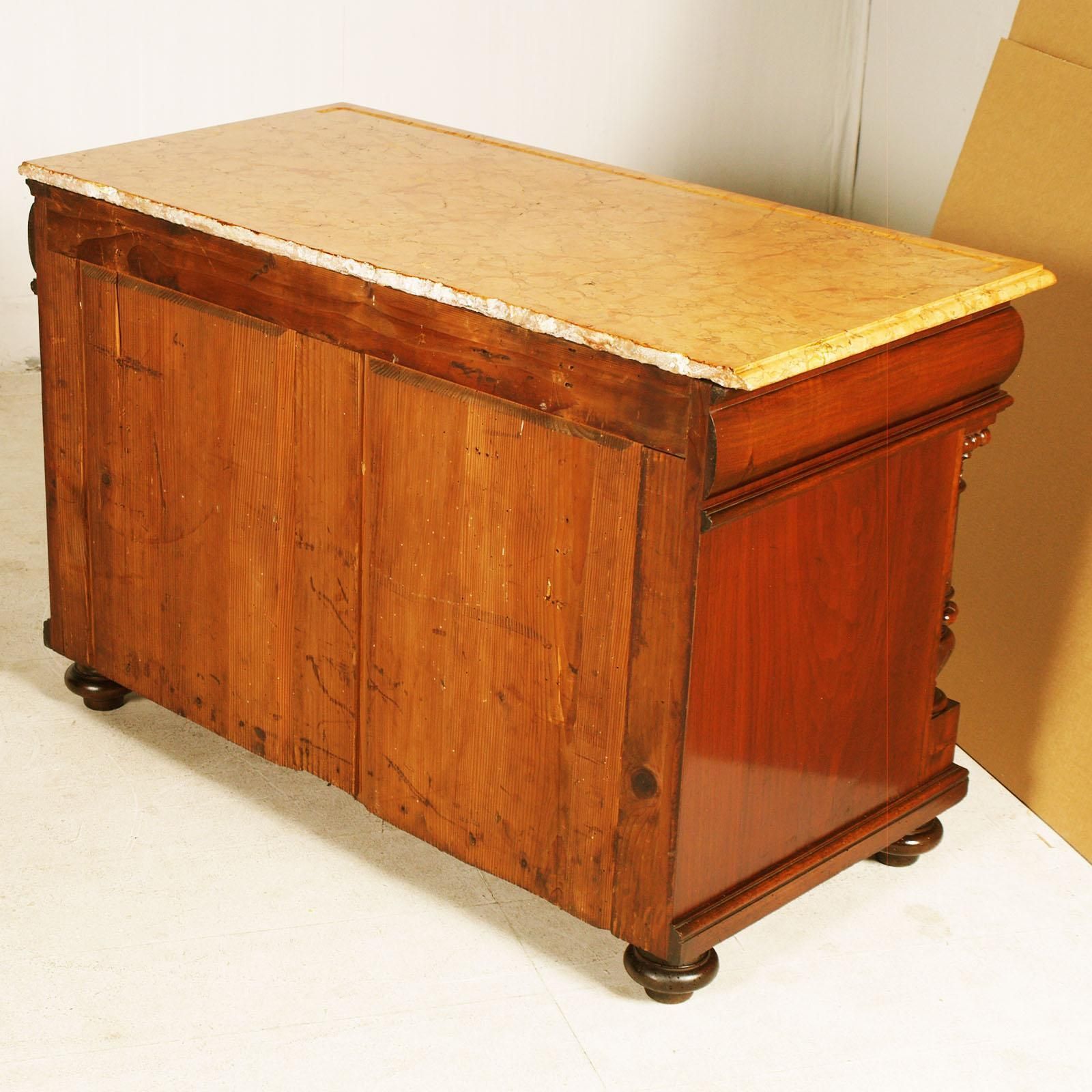 photo buy 19th Century Italian Walnut Cabinet With Marble Top From A Historic Venetian Villa