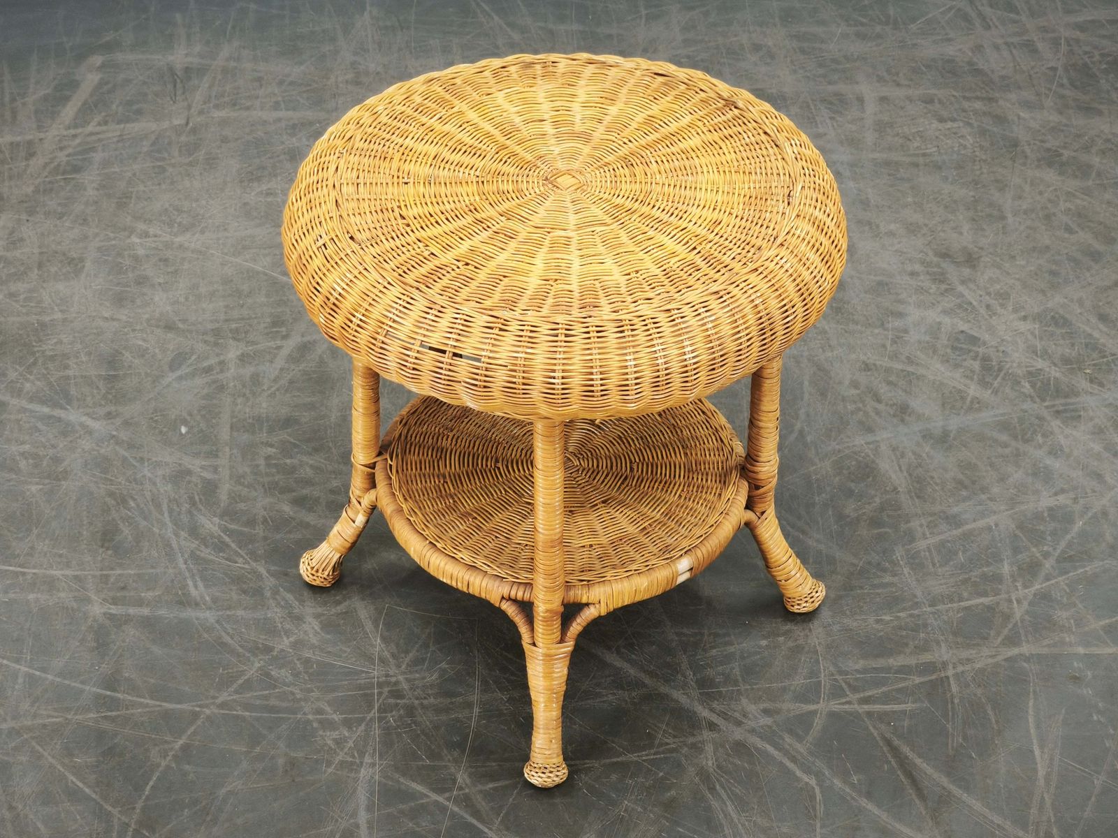 1950s Italian Rattan And Wicker Lounge Set, Four Armchairs And Table photo buy
