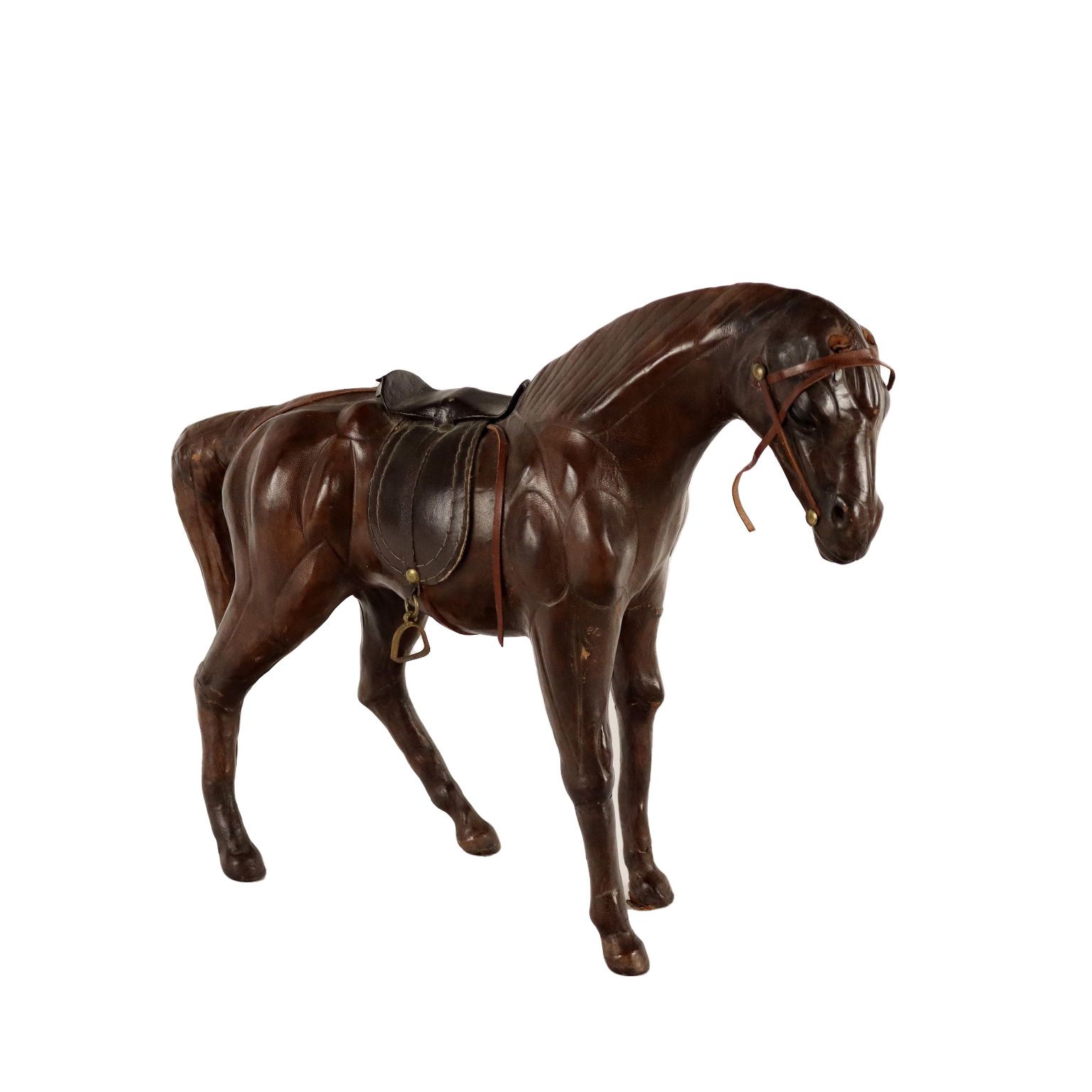 Paard in leer en papier-maché, 19e-20e eeuw