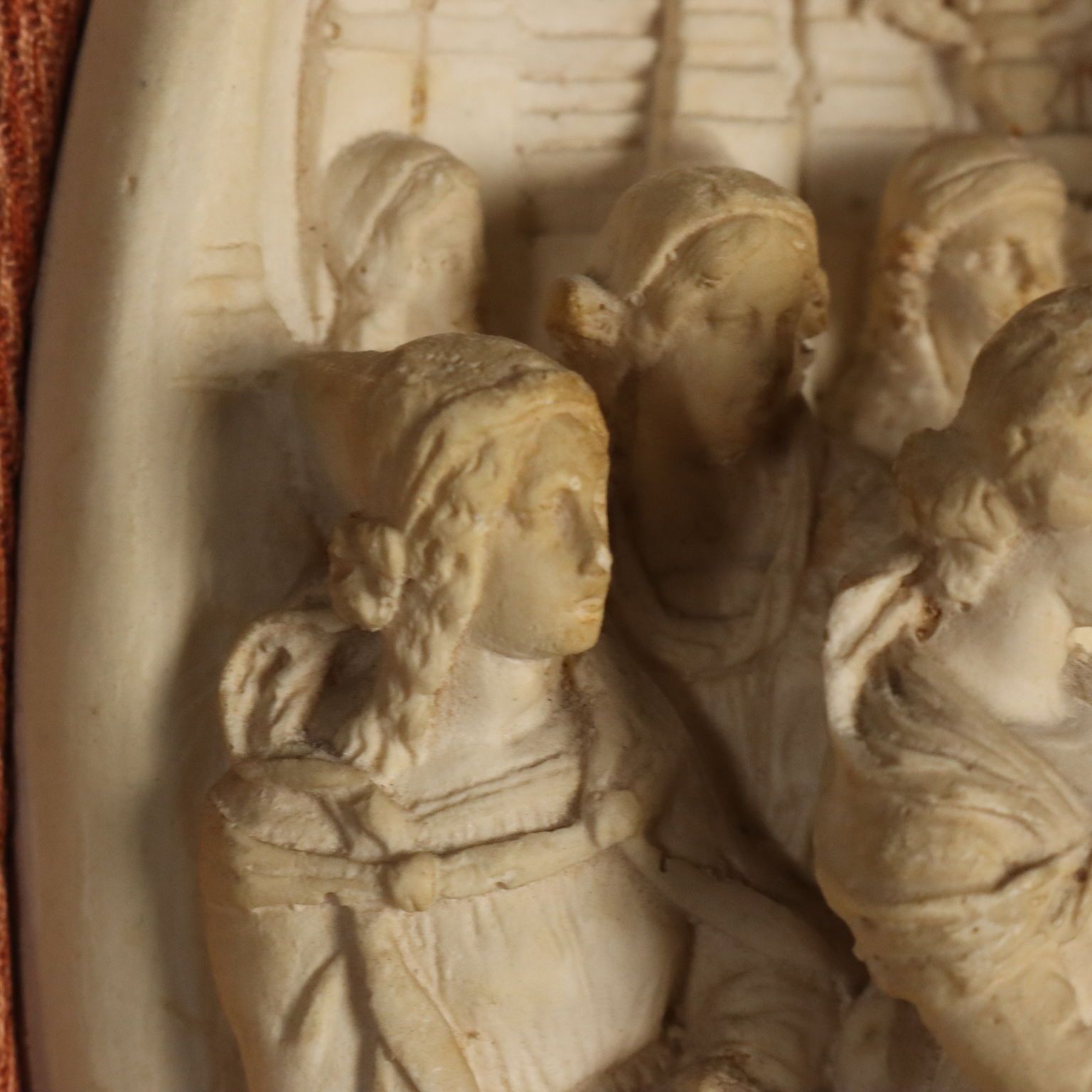 Antique High Relief Wedding Of Joseph And Mary Italy XIX Century photo vinterior