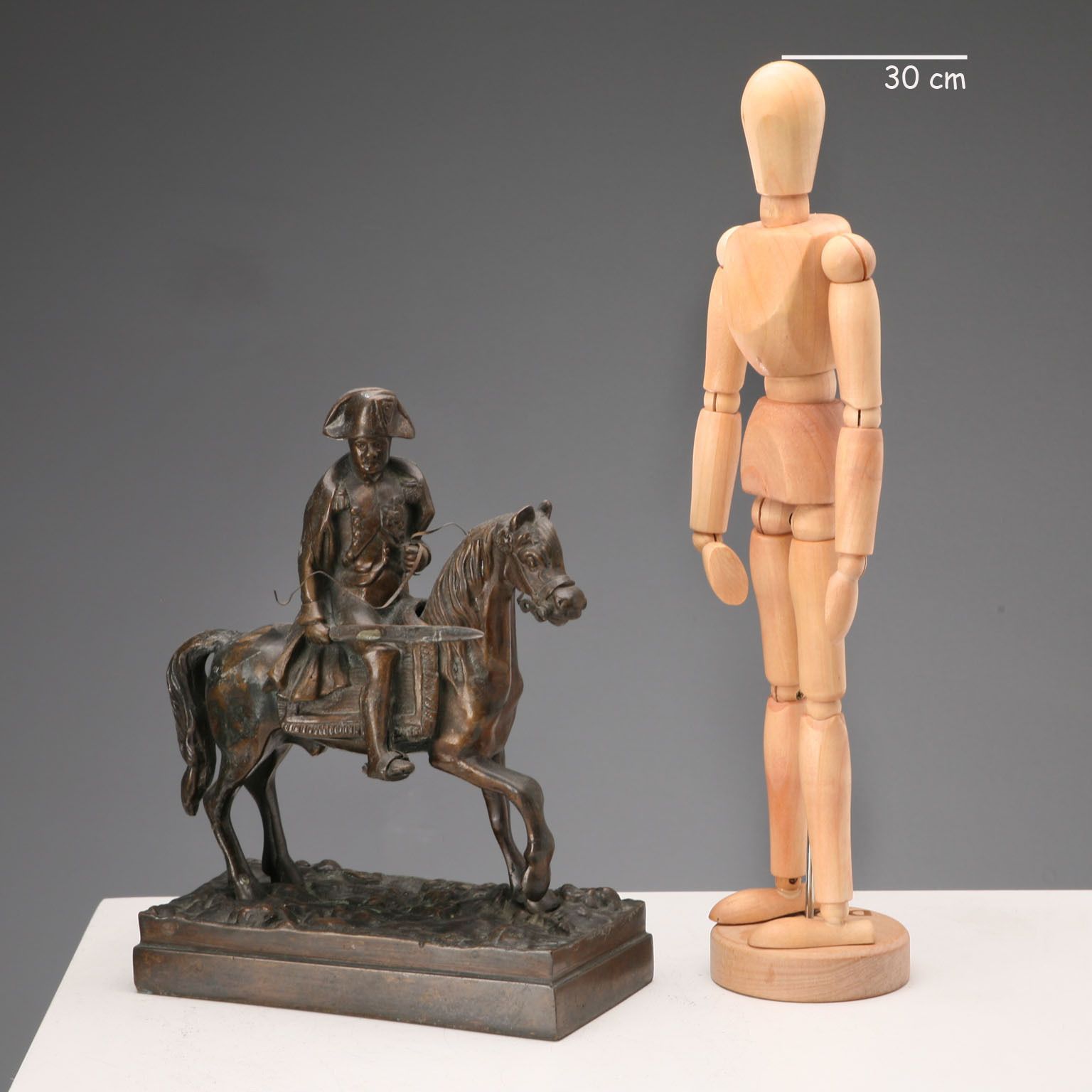 Antique Sculpture Napoleon Bonaparte On Horse XX Century photo furniture