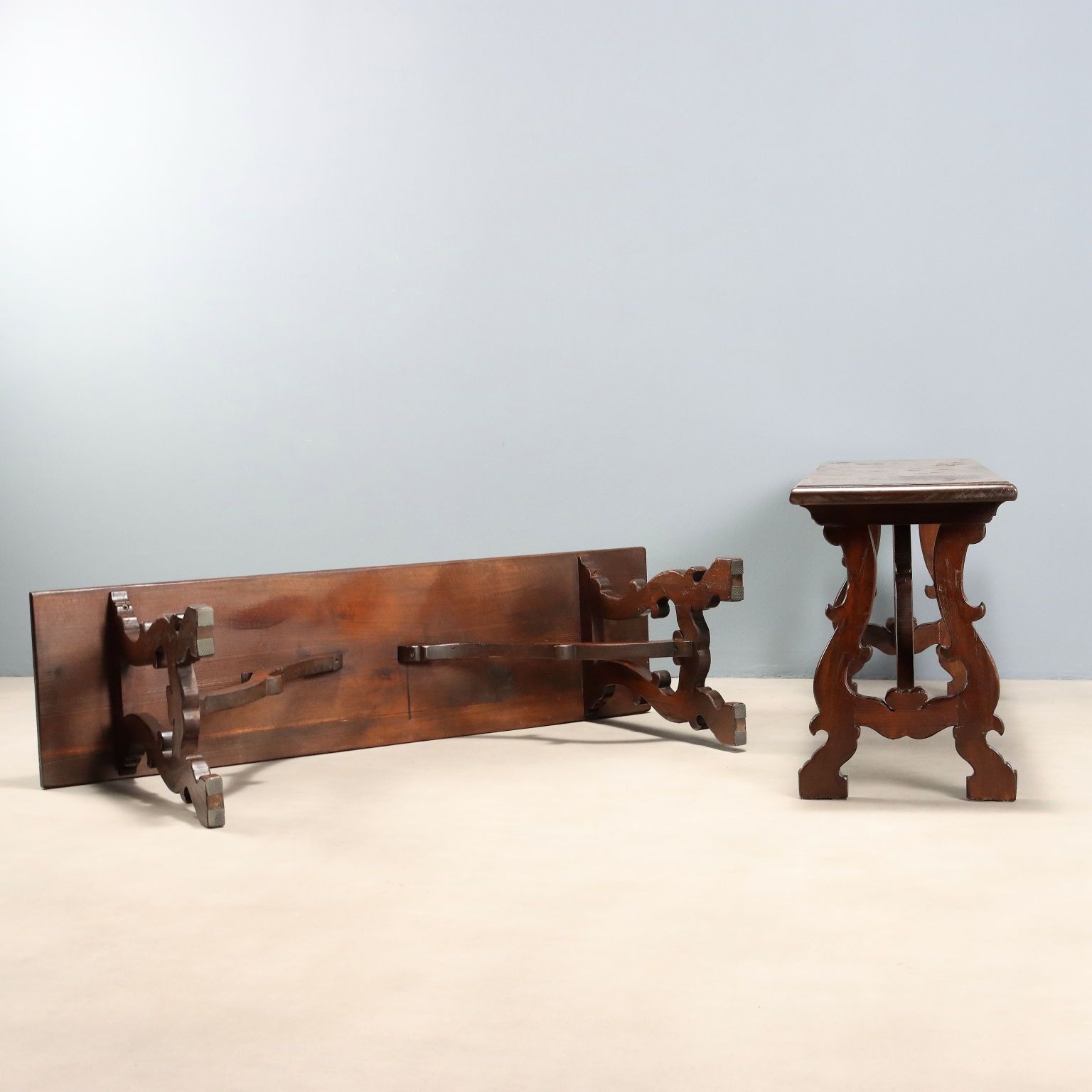 Antique Benches Walnut Italy Mid XX Century photo buy