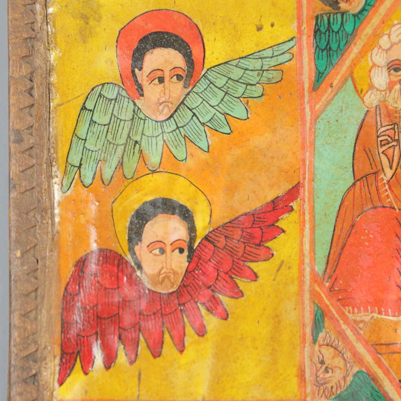 Icône d'époque éthiopienne et copte orthodoxe, tempera sur bois, XIXe siècle photo vinterior
