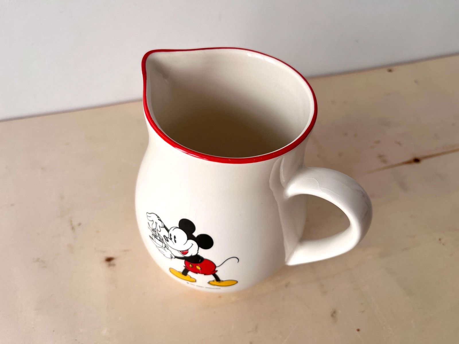 Vintage Mickey Minnie's Italiaanse aardewerken kan van Pagnossin, jaren 1980, Walt Disney Italiaanse karaf photo 96.0